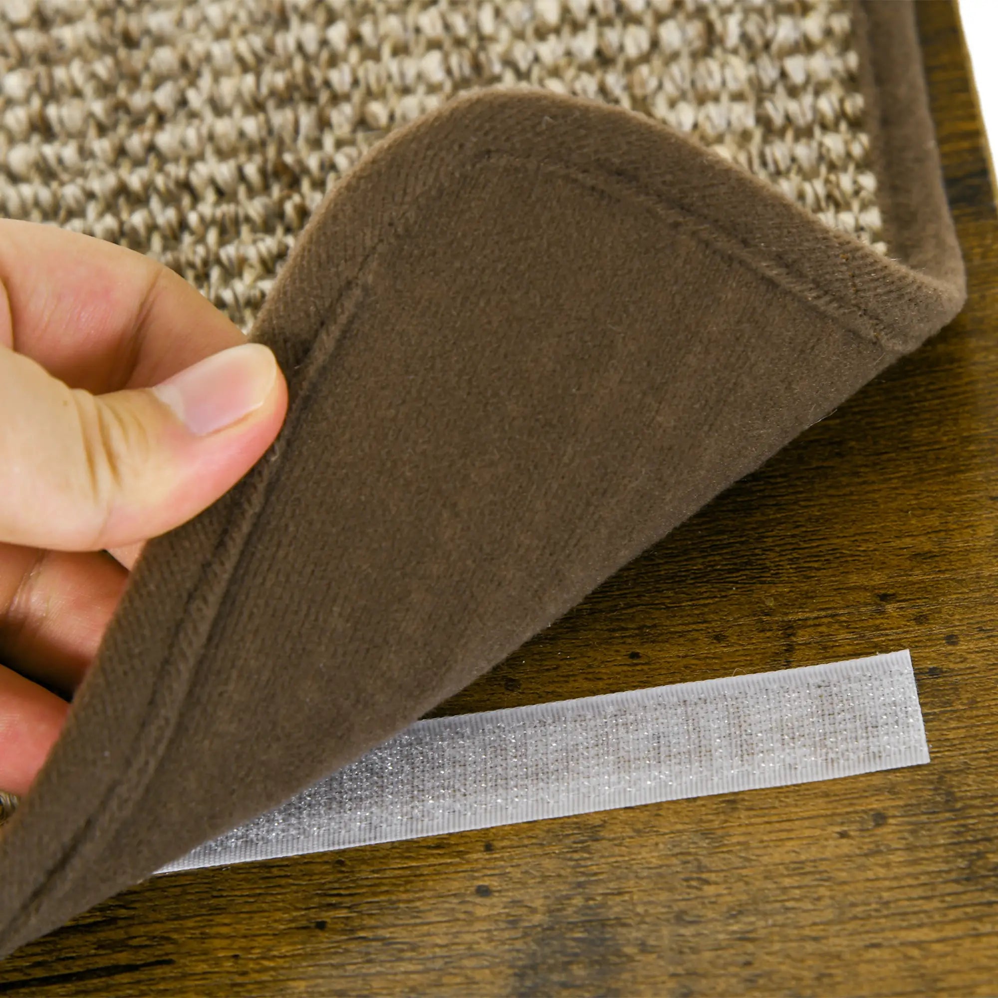 PawHut Katzentreppen-Set, Kletterwand, 8-teilig, bis 8 kg, robust, Braun/Cremeweiß