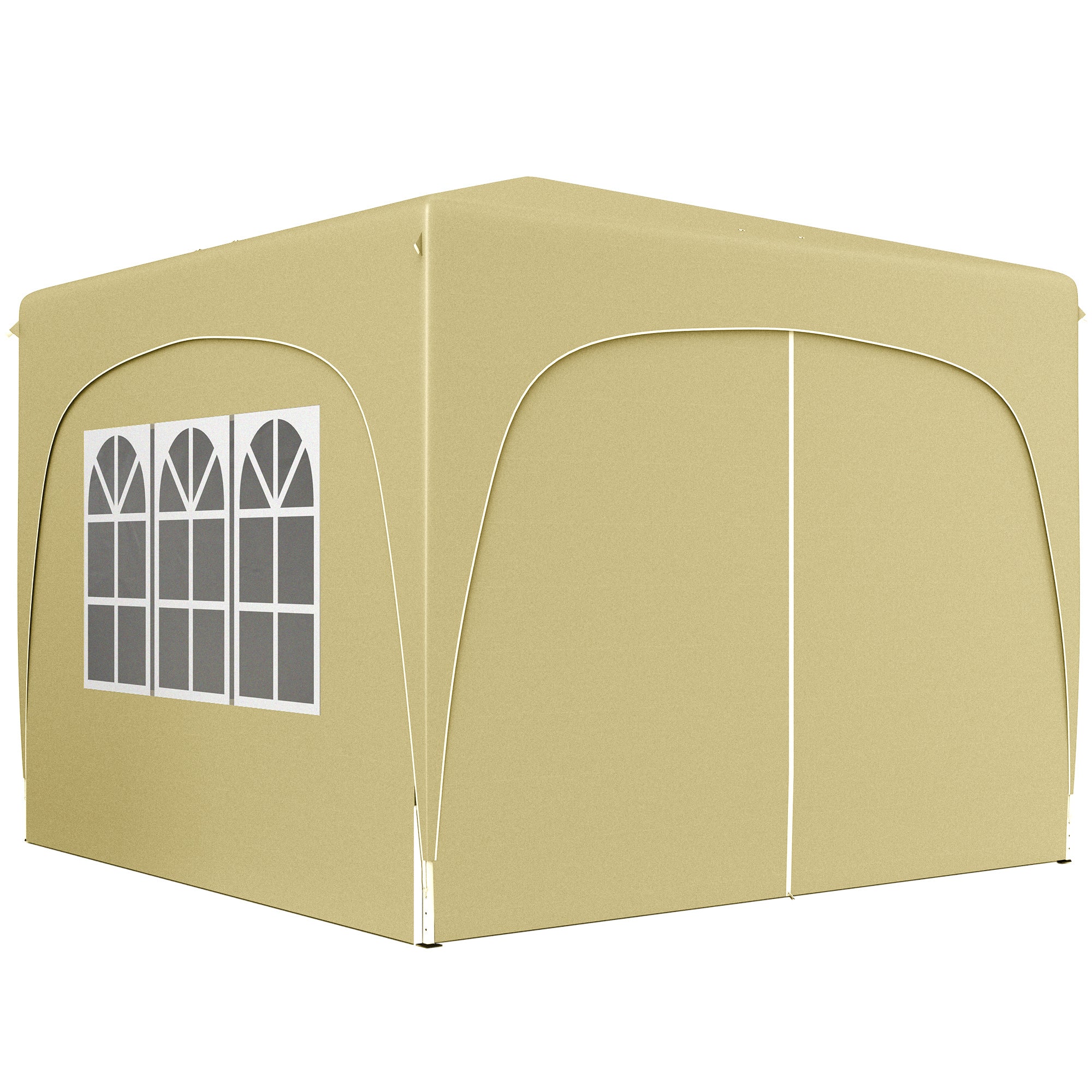 Pop-up Pavillon 3x3 m mit 4 Seitenteilen, UV 50+, Sand