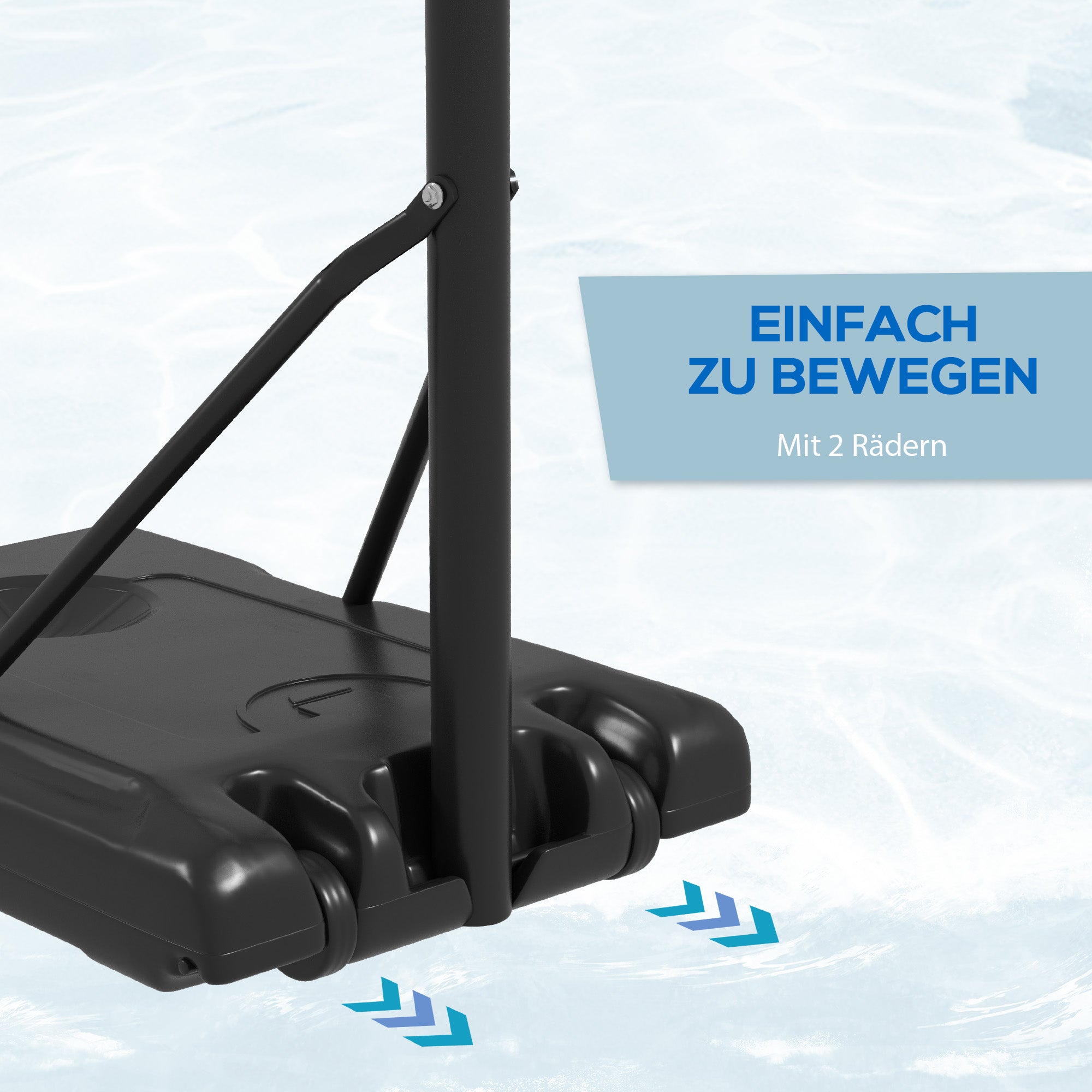 SPORTNOW Basketballständer, höhenverstellbar, 182-213 cm Korbhöhe, wetterfest, mit Rollen, Metallrahmen