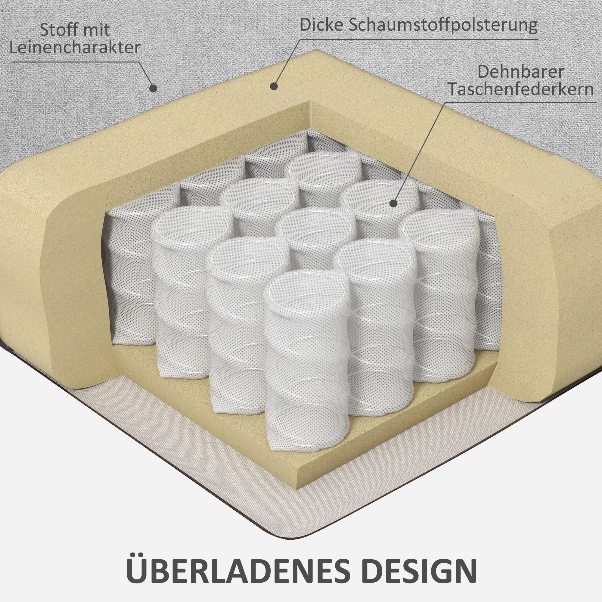 HOMCOM Massagesessel Aufstehhilfe Seniorensessel, 8 Vibrationspunkte, 2 Seitentaschen, Getränkehalter, 90 x 101 x 107 cm, Grau