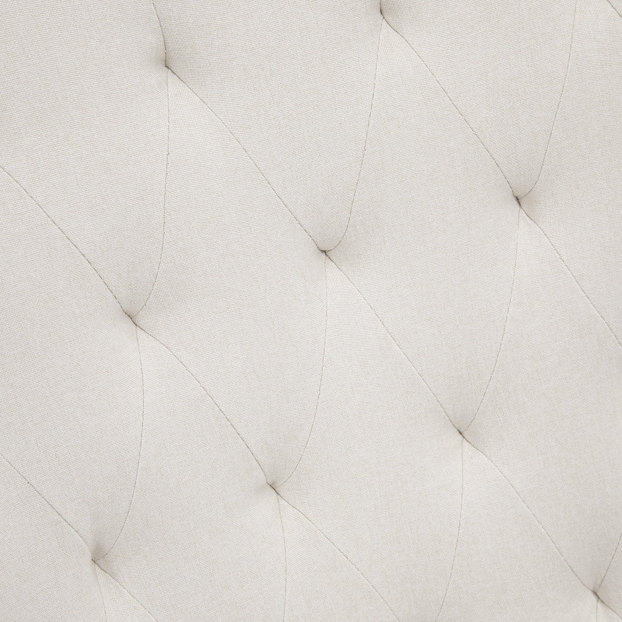 HOMCOM Schaukelstuhl im Skandi-Design Relaxsessel, Knopfheftung, 69 cm x 90 cm x 100 cm, Creme + Natur + Schwarz