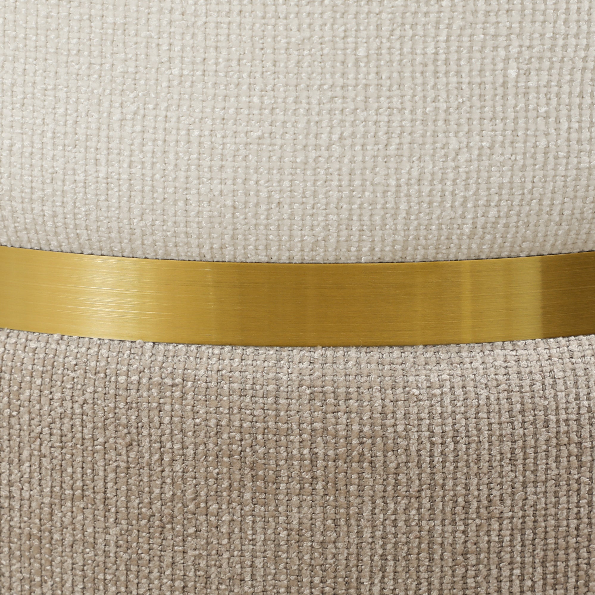 HOMCOM Sitzhocker mit Stauraum Hocker mit Deckel, Metallring, zweifarbig Design 36 x 36 x 44 cm Cremeweiß