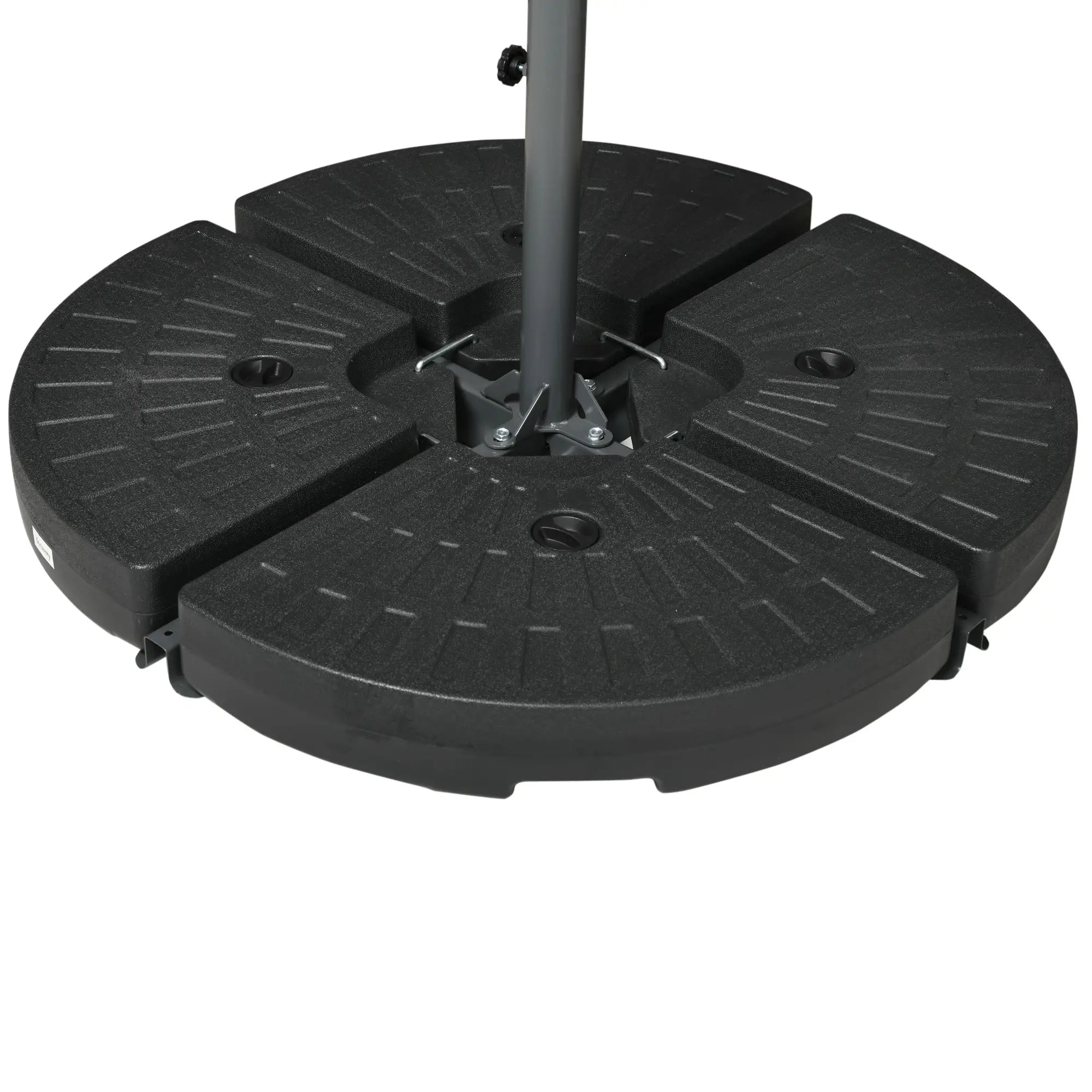 Outsunny Ampelschirm Gartenschirm mit Moskitonetz Handkurbel