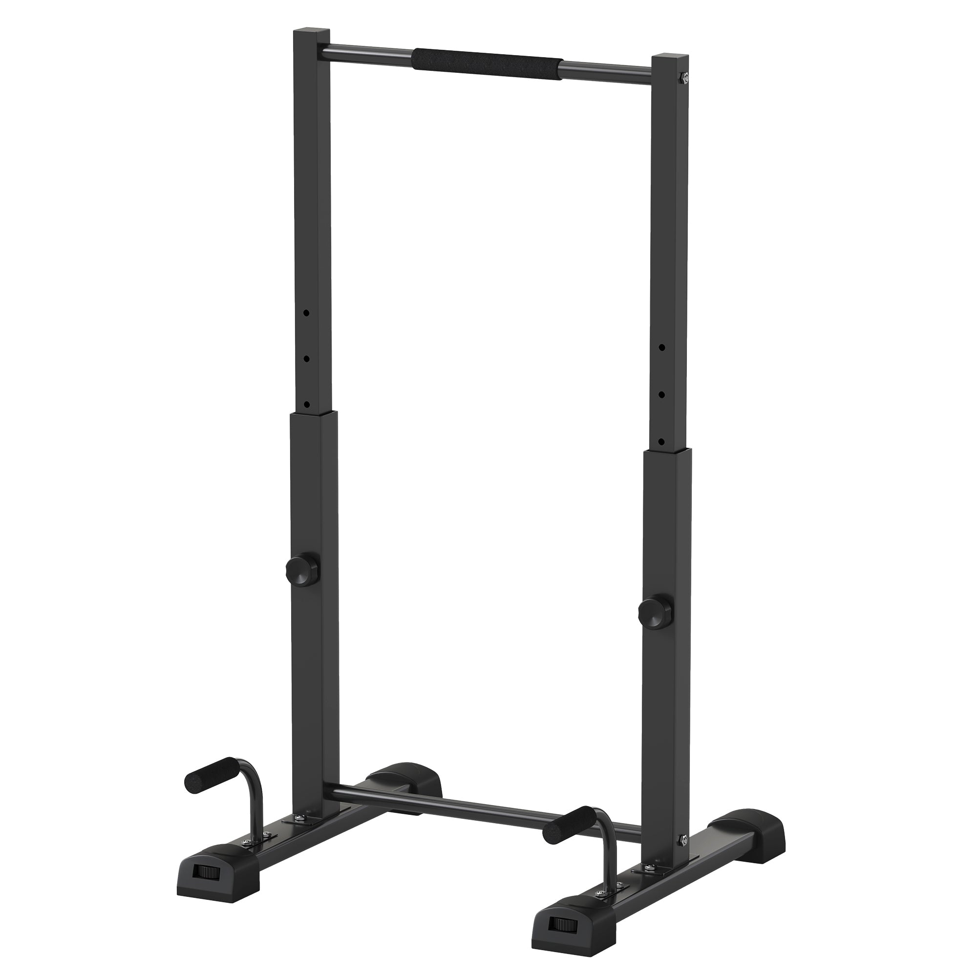 SPORTNOW Dip-Station, Liegestütz-Ständer, 93-117 cm höhenverstellbar, 540 kg Belastbarkeit, Ganzkörper-Training, Schwarz