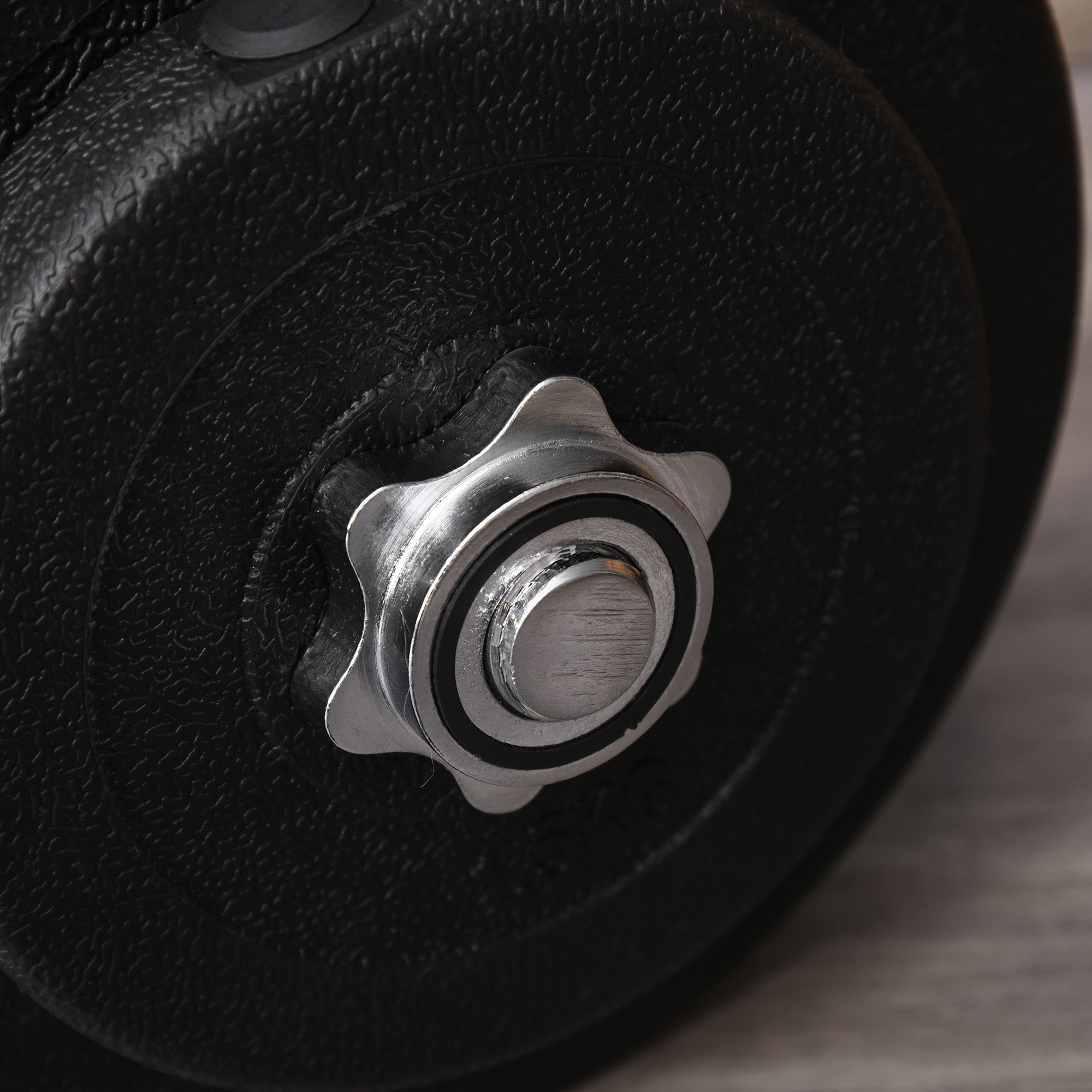 HOMCOM Kurzhantel-Set 2 x 25 kg, 2 x 6 Hantelscheiben mit Kunststoffhülle, bodenschonend, Schwarz