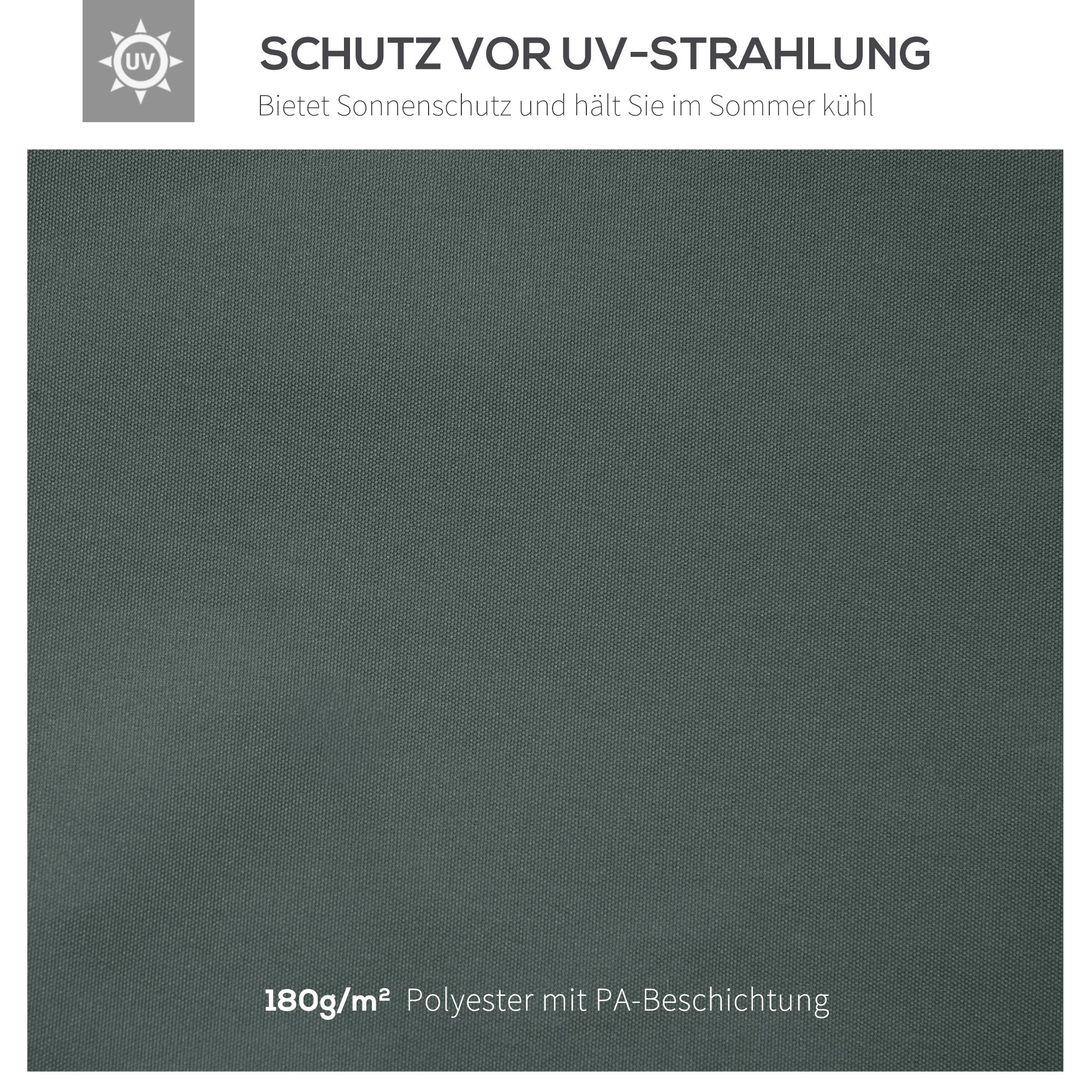 Outsunny Ersatzdach für Gartenpavillon, Polyester, 2,98 x 2,95 m, Dunkelgrau