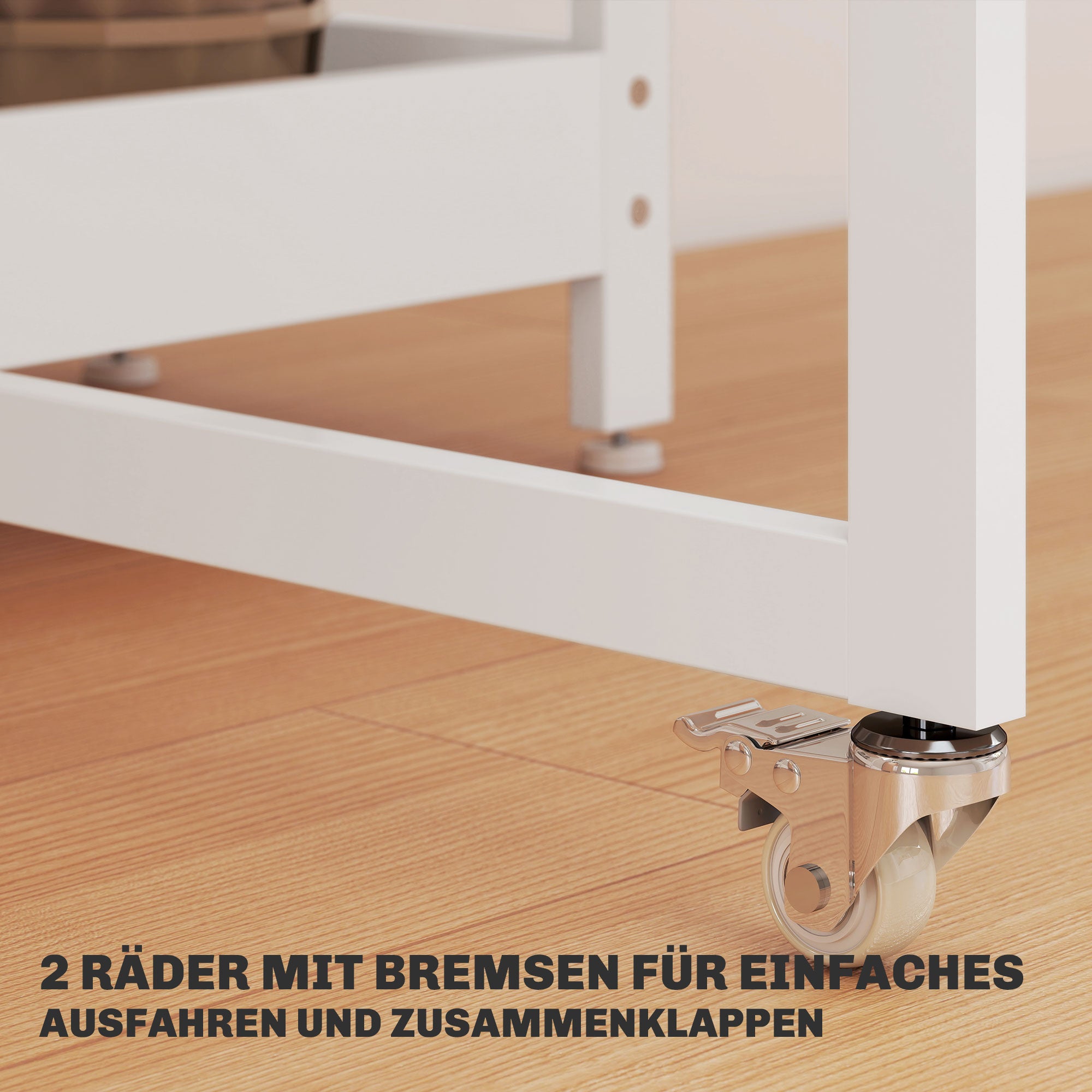 HOMCOM Klappbarer Esstisch im Industriedesign, für bis zu 4 Personen, offene Regale, flexibel, Metall, Spanplatte, Weiß