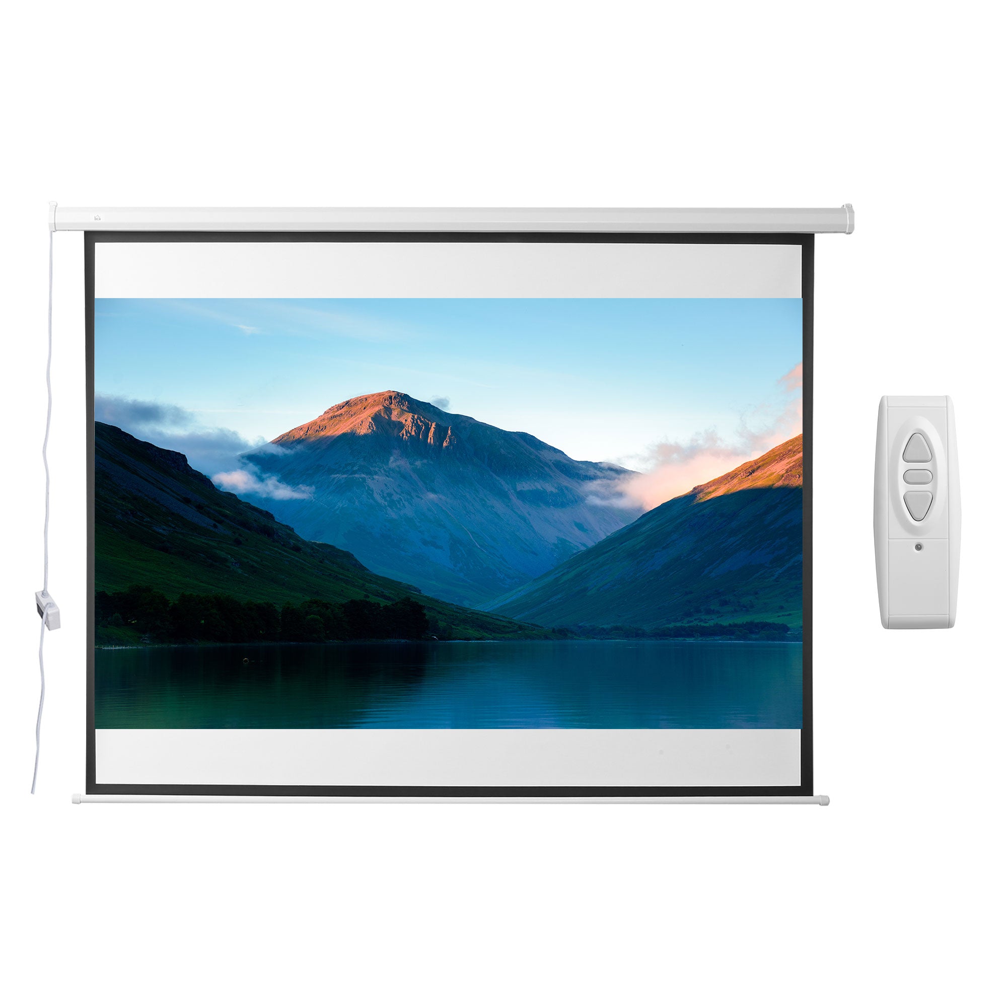 HOMCOM Beamer-Leinwand, Projektionsleinwand, 100 Zoll, 4:3, 203x152 cm, Weiß