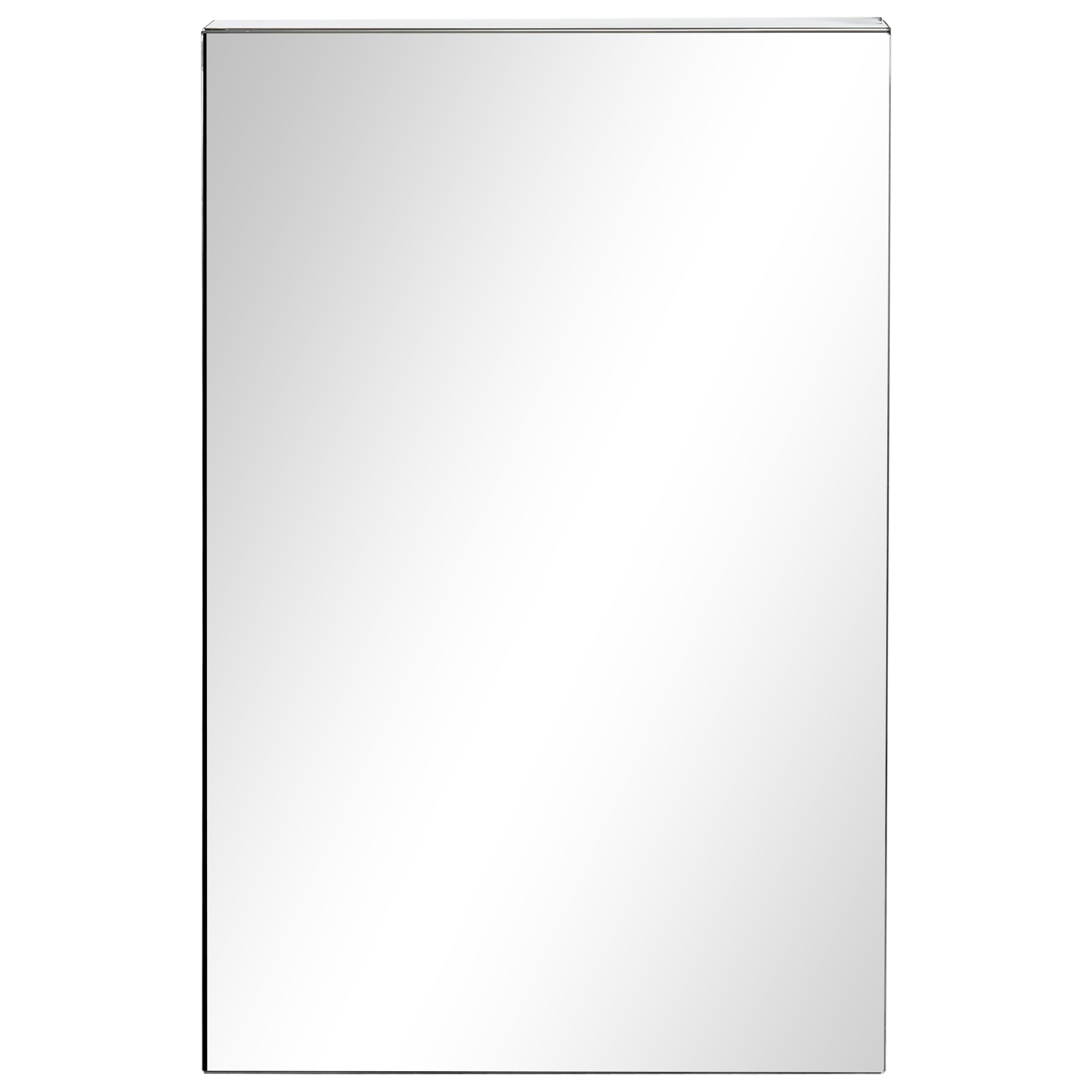 kleankin Spiegelschrank, Badschrank, 3 Regalfächer, rostfreier Metallrahmen, 39x12x60cm, Silber