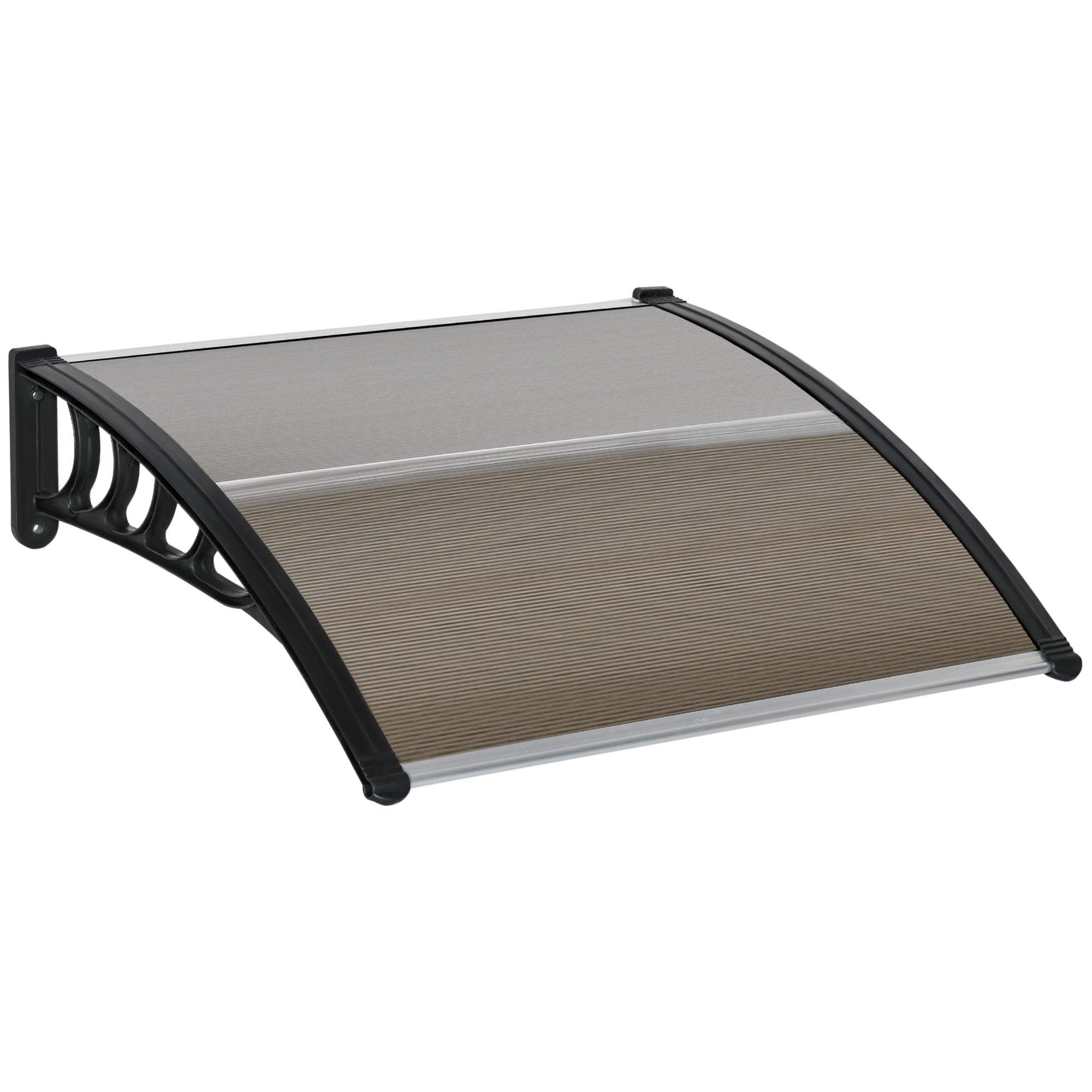 Outsunny Pultvordach 103 × 96,5 × 27 cm mit UV-Schutz, Braun