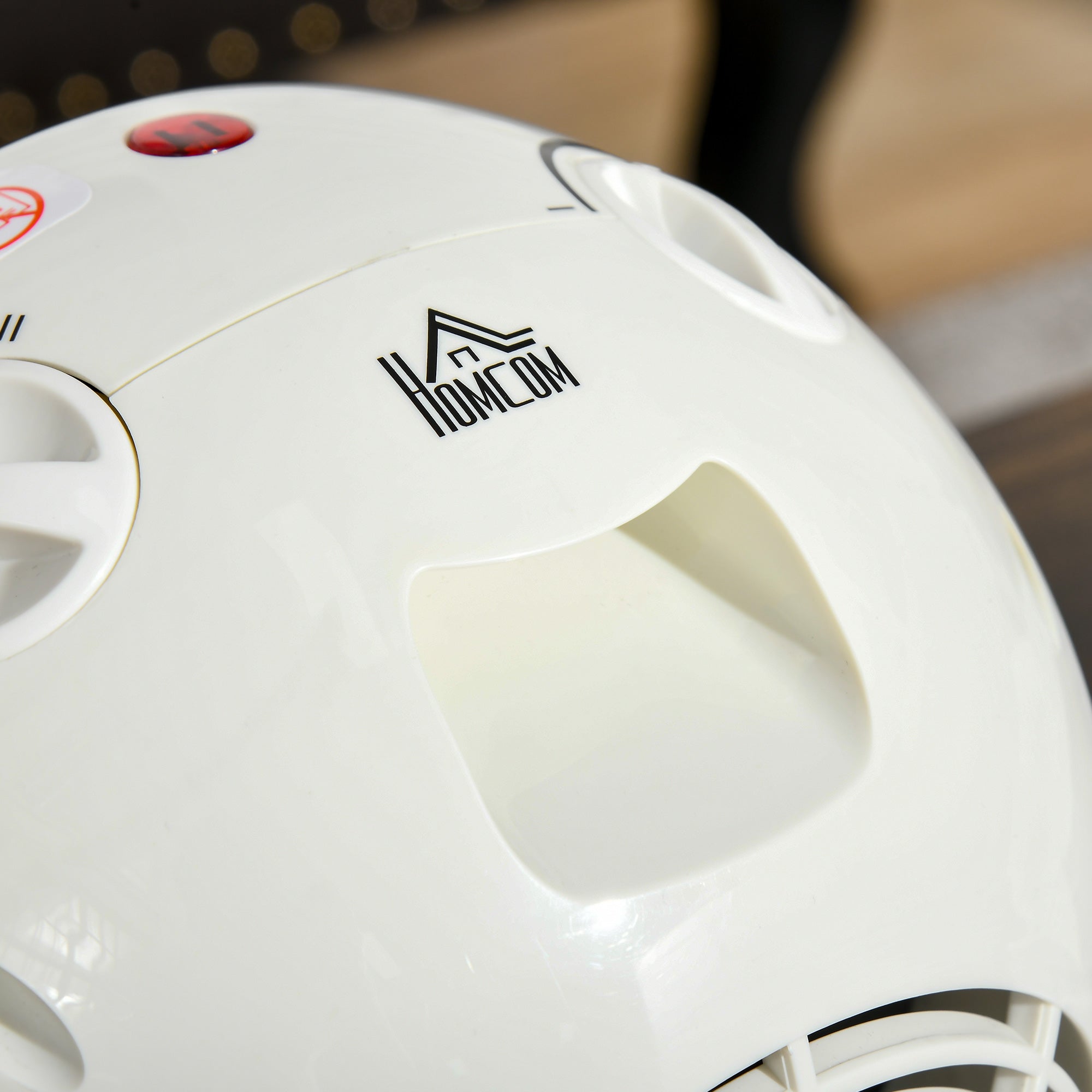 HOMCOM Heizlüfter Heizgerät Elektroheizer Heizer Heizung Wärme 900W/1500W PP-Kunststoff Weiß+Schwarz 22 x 18,5 x 21 cm