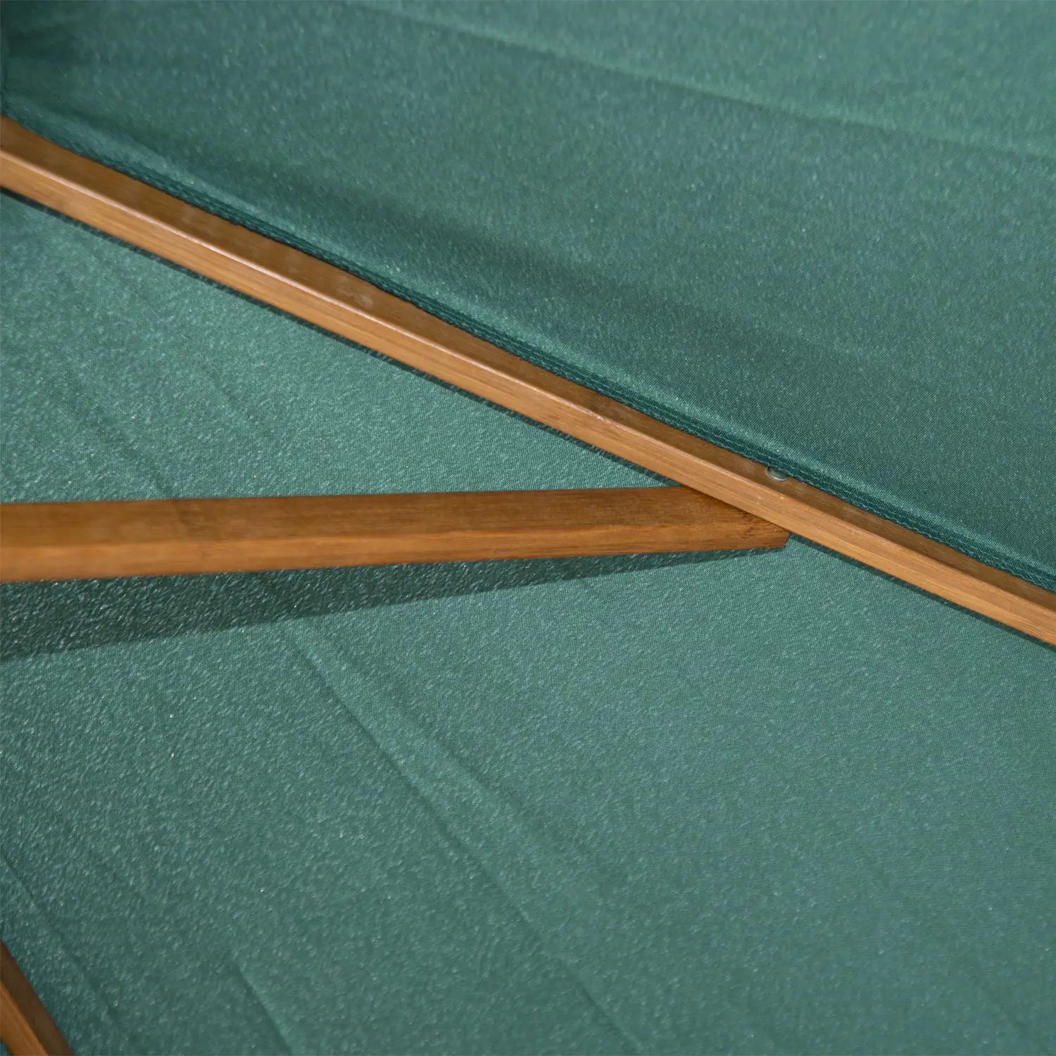 Outsunny Sonnenschirm Garten UV-beständig Handkurbel Pappelholz