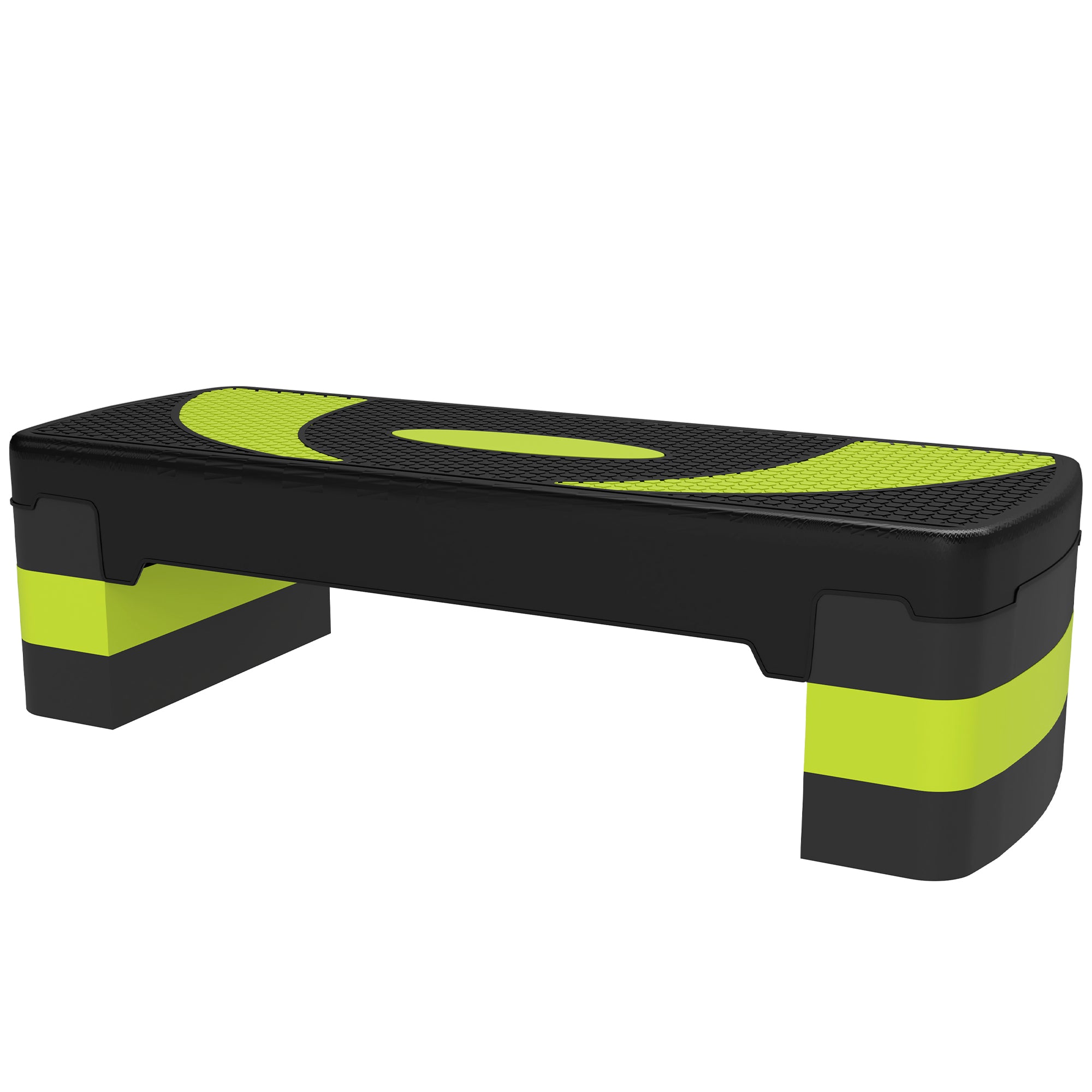 HOMCOM Aerobic-Stepper, höhenverstellbar, für Indoor und Outdoor, Belastbarkeit bis 150 kg, 80 x 31 x 10-20 cm, Grün