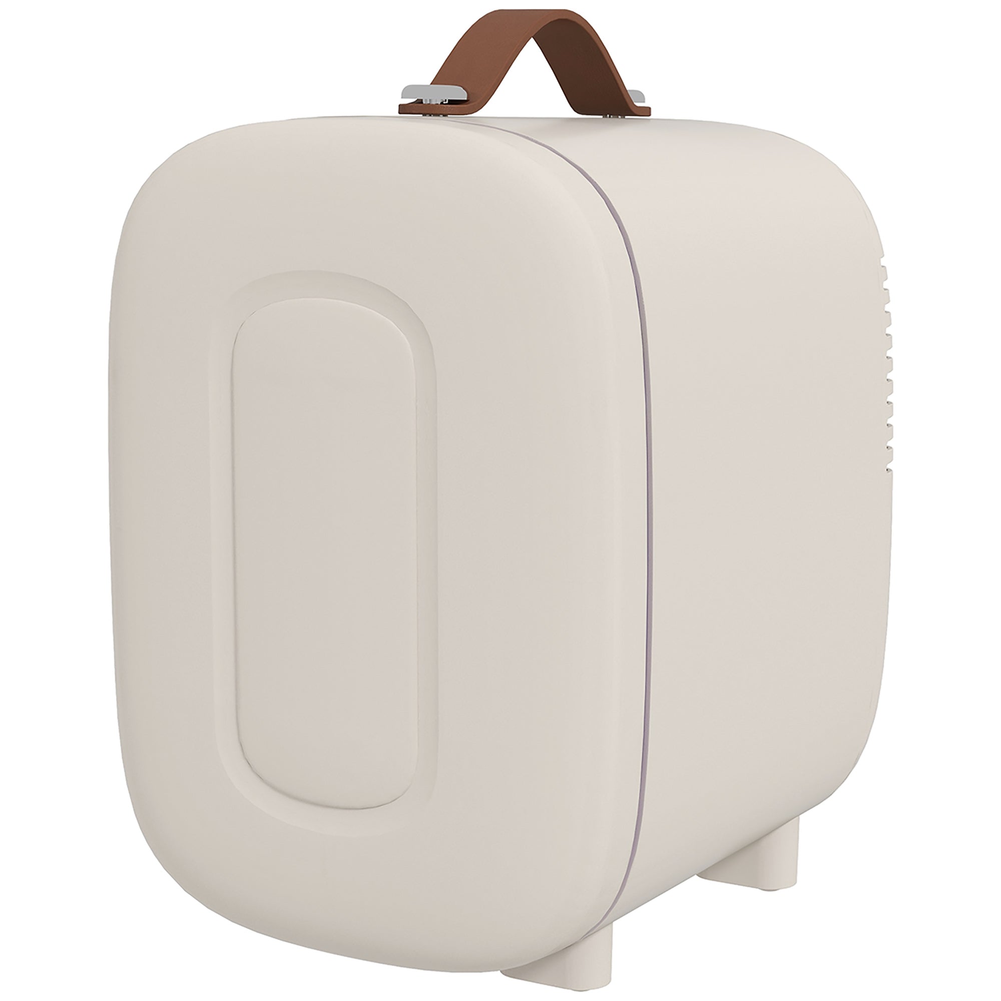 HOMCOM Mini Kühlschrank Kühlschrank Beauty Fridge, 4 L Fassungsvermögen, 20,3 x 26,3 x 28 cm, Cremeweiß