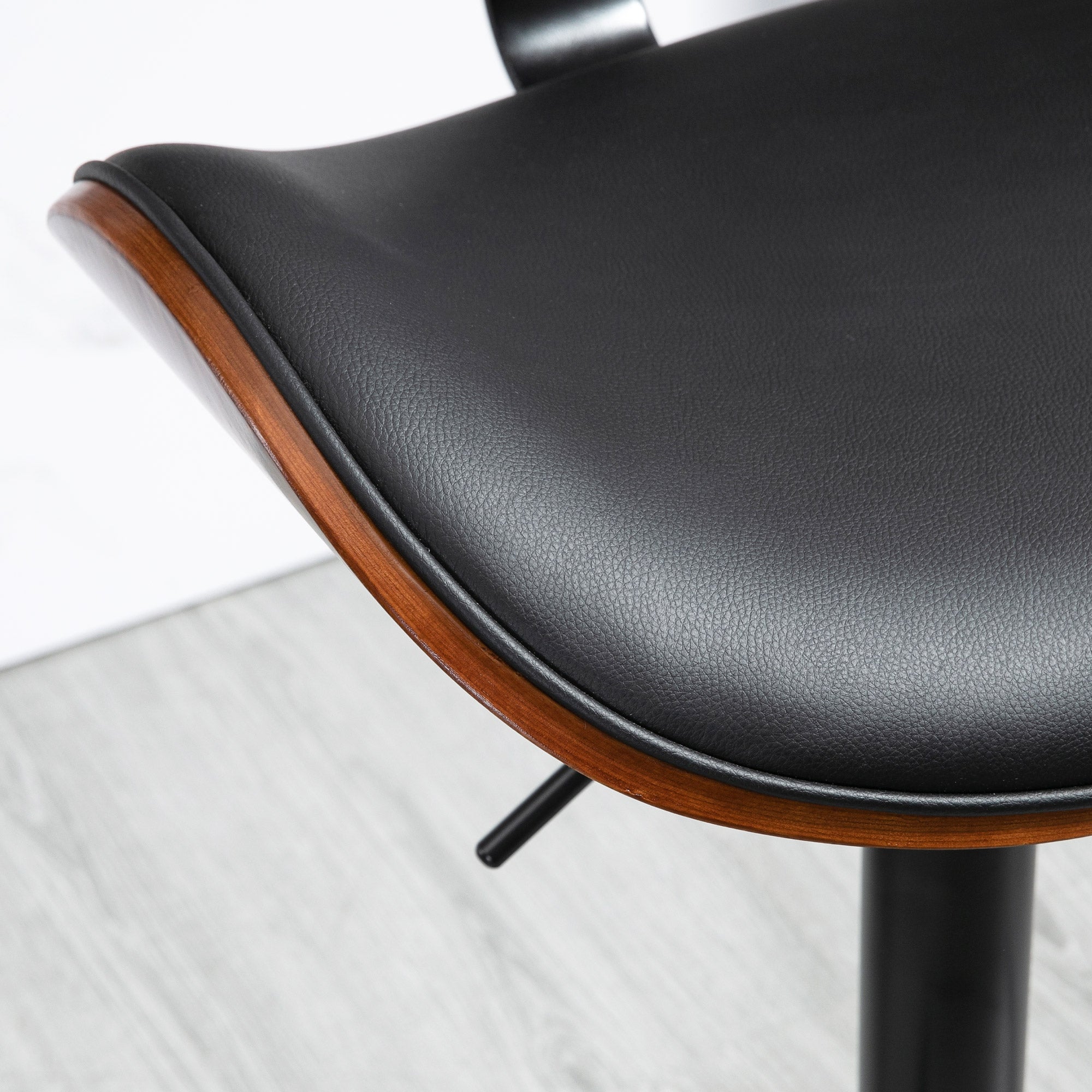 HOMCOM Barhocker-Set, höhenverstellbar, drehbar, Kunstleder, Stahlrahmen, schwarz, 53 x 50,5 x 112,5 cm