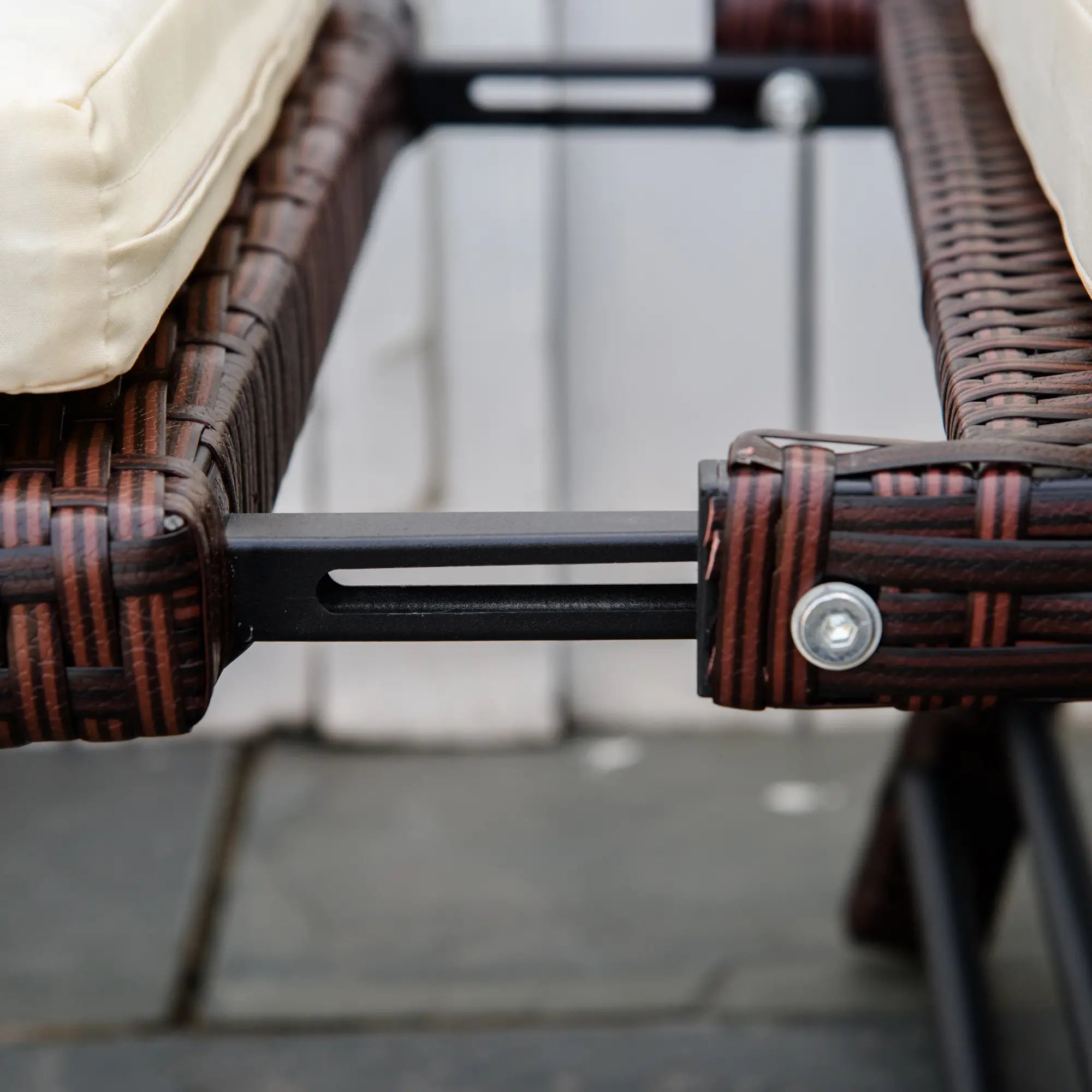 Outsunny Polyrattan Gartensofa 2-Sitzer klappbare Armlehnen