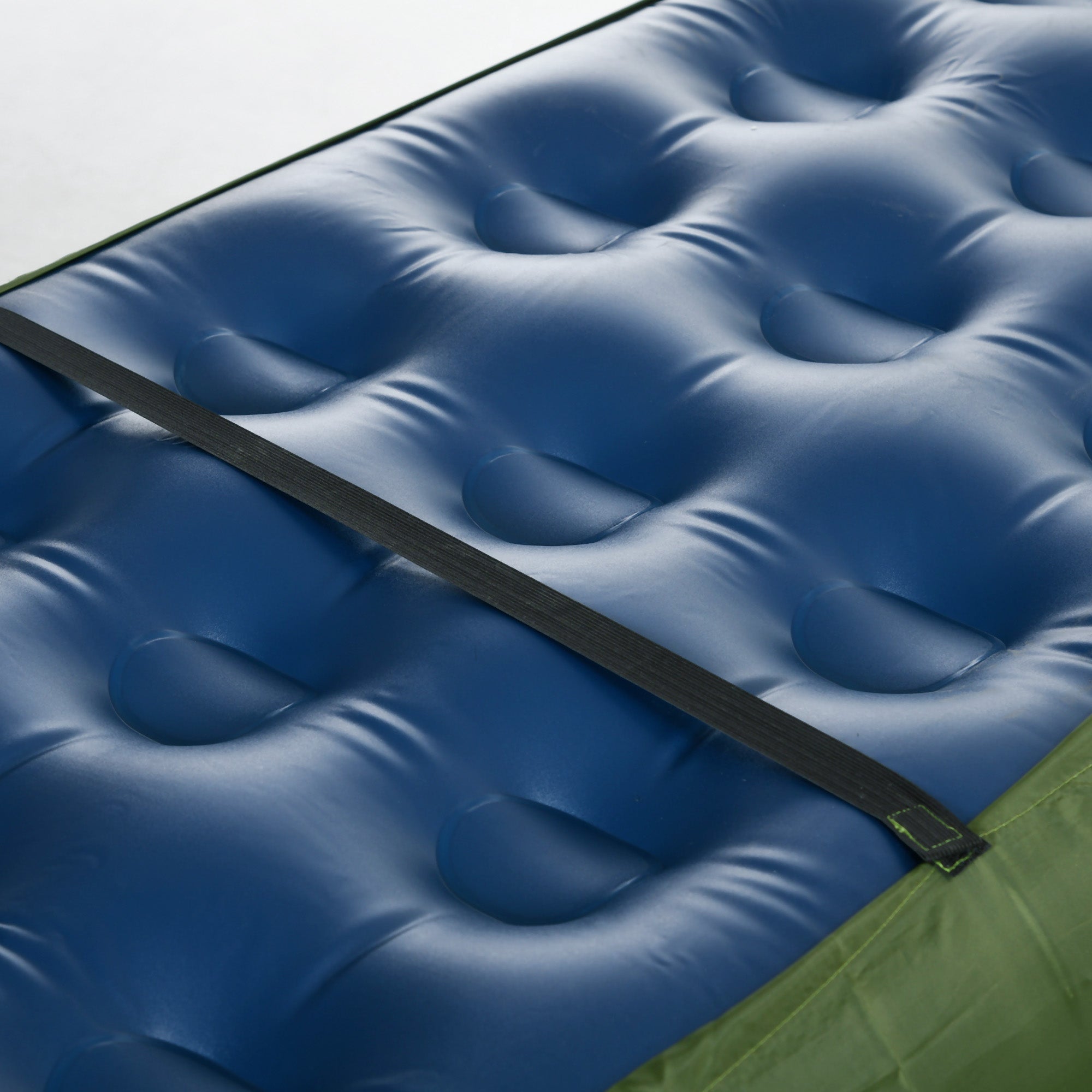 Outsunny Campingbett Feldbett, 5-teiliges-Set, inkl. Transporttasche, 193 x 86 x 43/63 cm, Grün