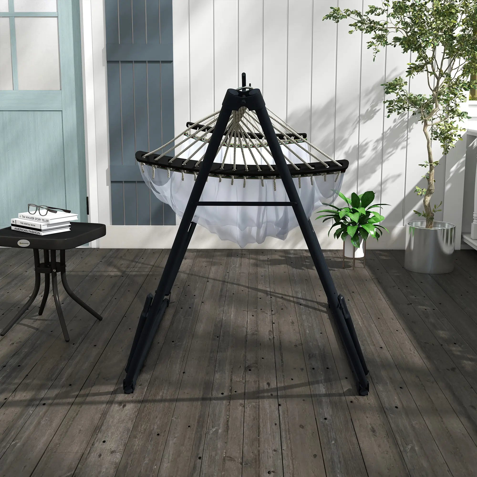 Hängemattengestell mit Hängematte & Tasche, bis 120?kg