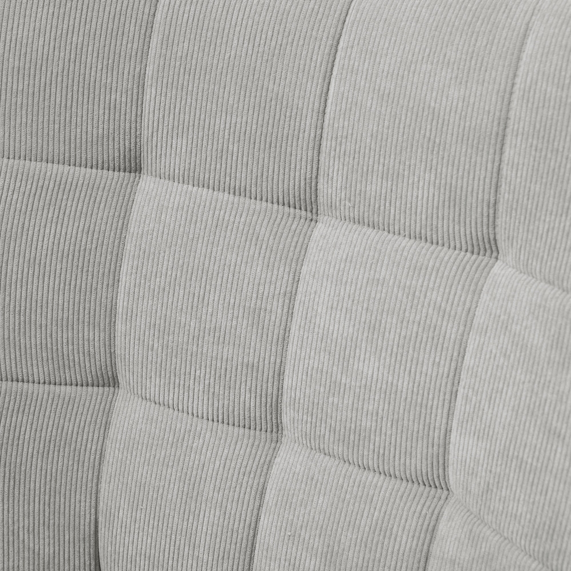 HOMCOM Akzentsessel mit Hocker, Relaxsessel in Cord-Optik, Armlehnstuhl mit Holzbeinen, für Wohnzimmer, Grau