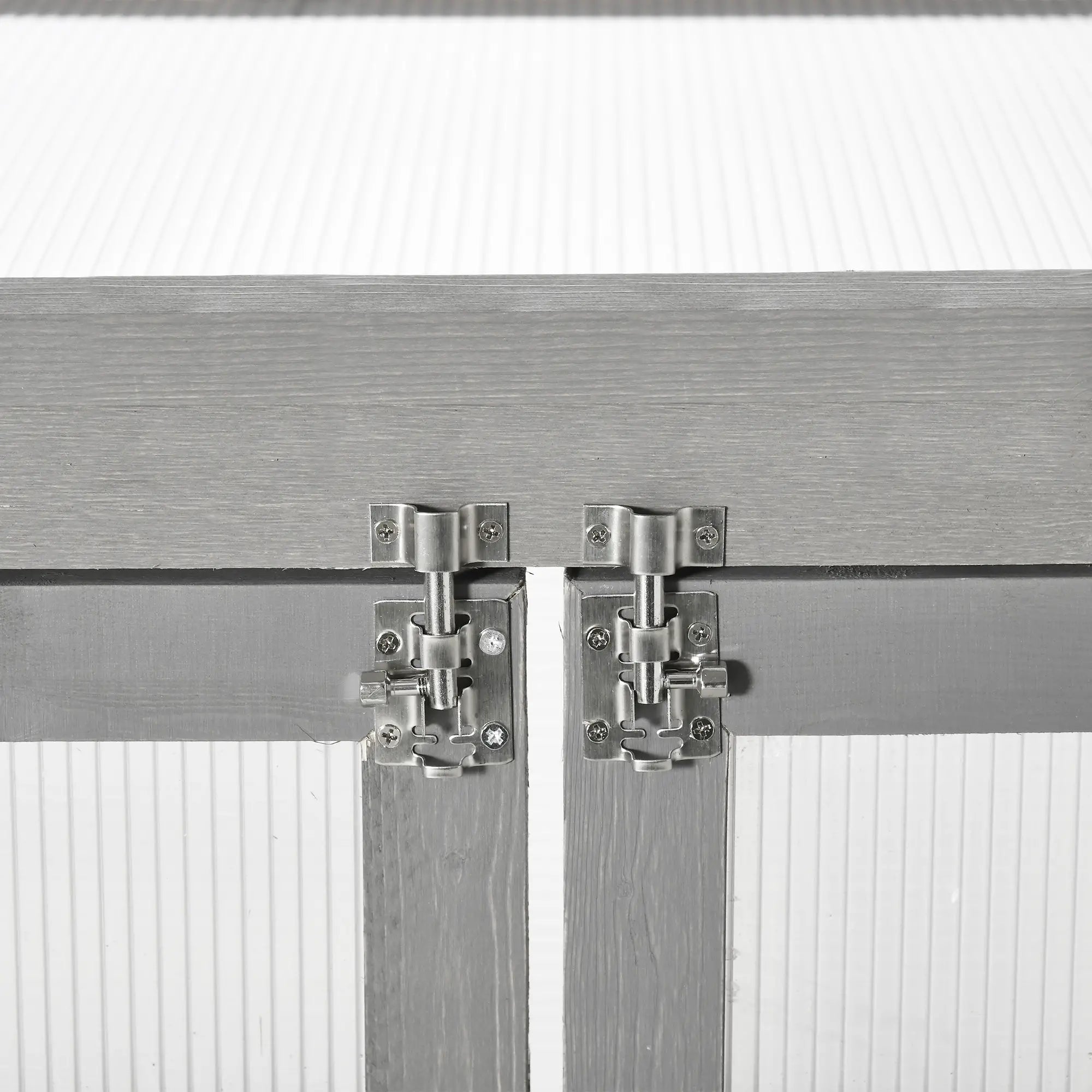 Outsunny Gewächshaus, Treibhaus, transparent, geeignet für Außenbereiche, Holz+Polycarbonat, 58 x 44 x 78cm