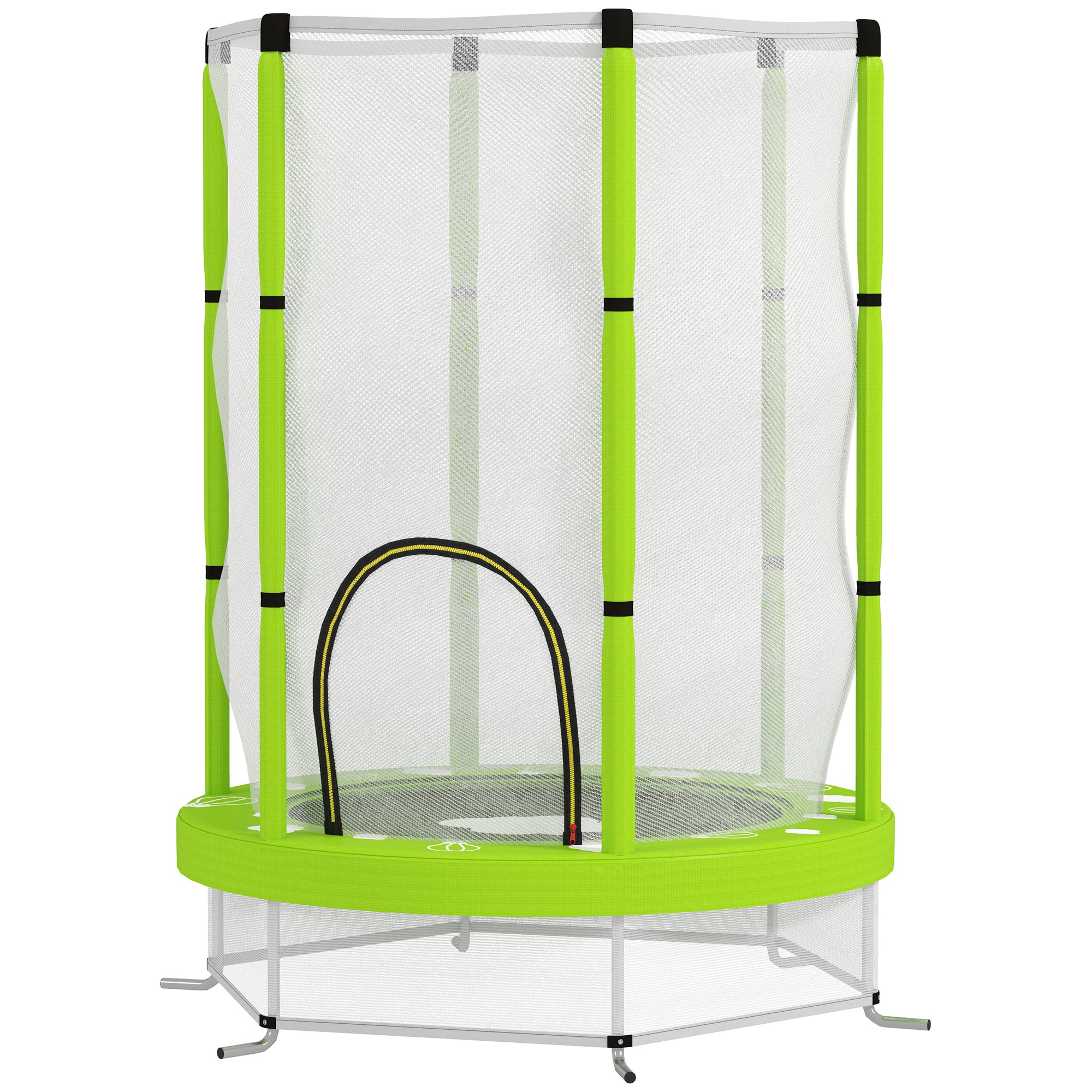 AIYAPLAY Kindertrampolin mit Sicherheitsnetz, für den Innen- und Außenbereich, 3-6 Jahre, Grün