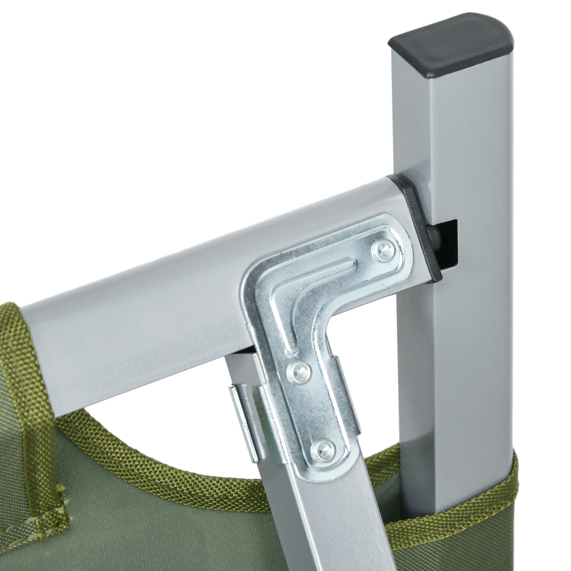 Outsunny Campingbett Feldbett, 5-teiliges-Set, inkl. Transporttasche, 193 x 86 x 43/63 cm, Grün