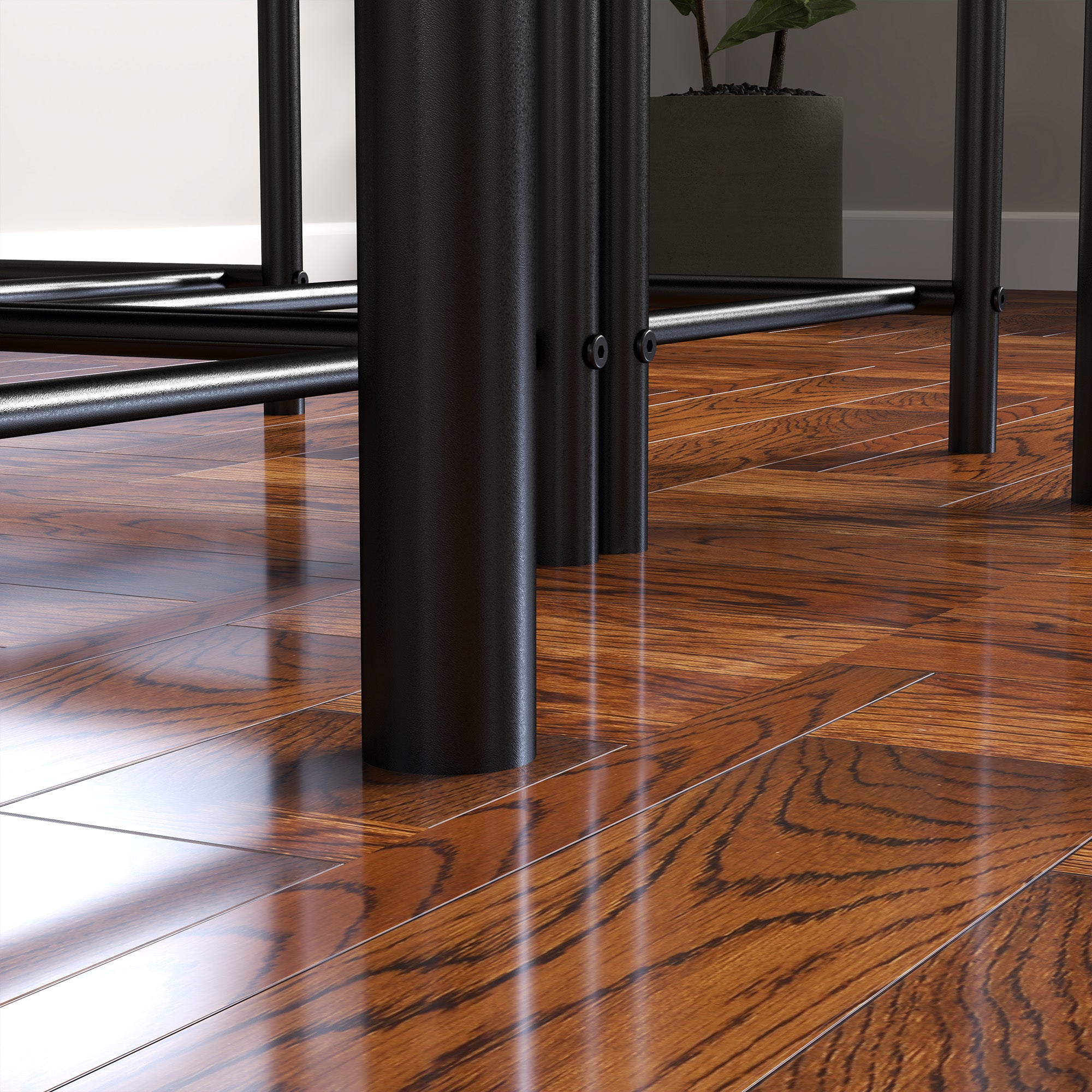 HOMCOM 4-teiliges Esszimmer-Set, Platzsparendes Set aus Tisch, 2 Stühlen und Bank, für kleine Räume, Metall, Holz, Braun