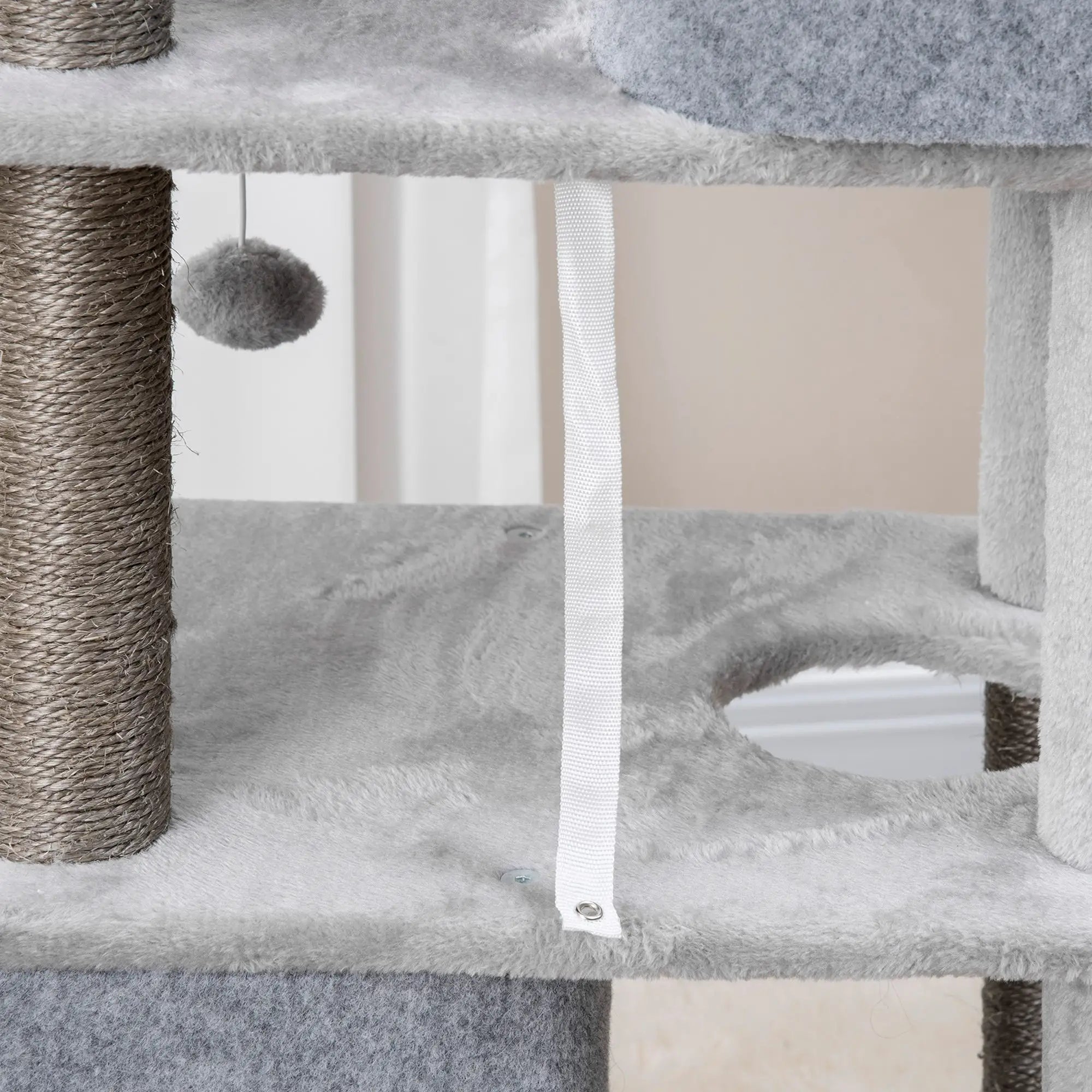 PawHut Kratzbaum Katzenhöhlen Plattformen Spielball Kratzstämme