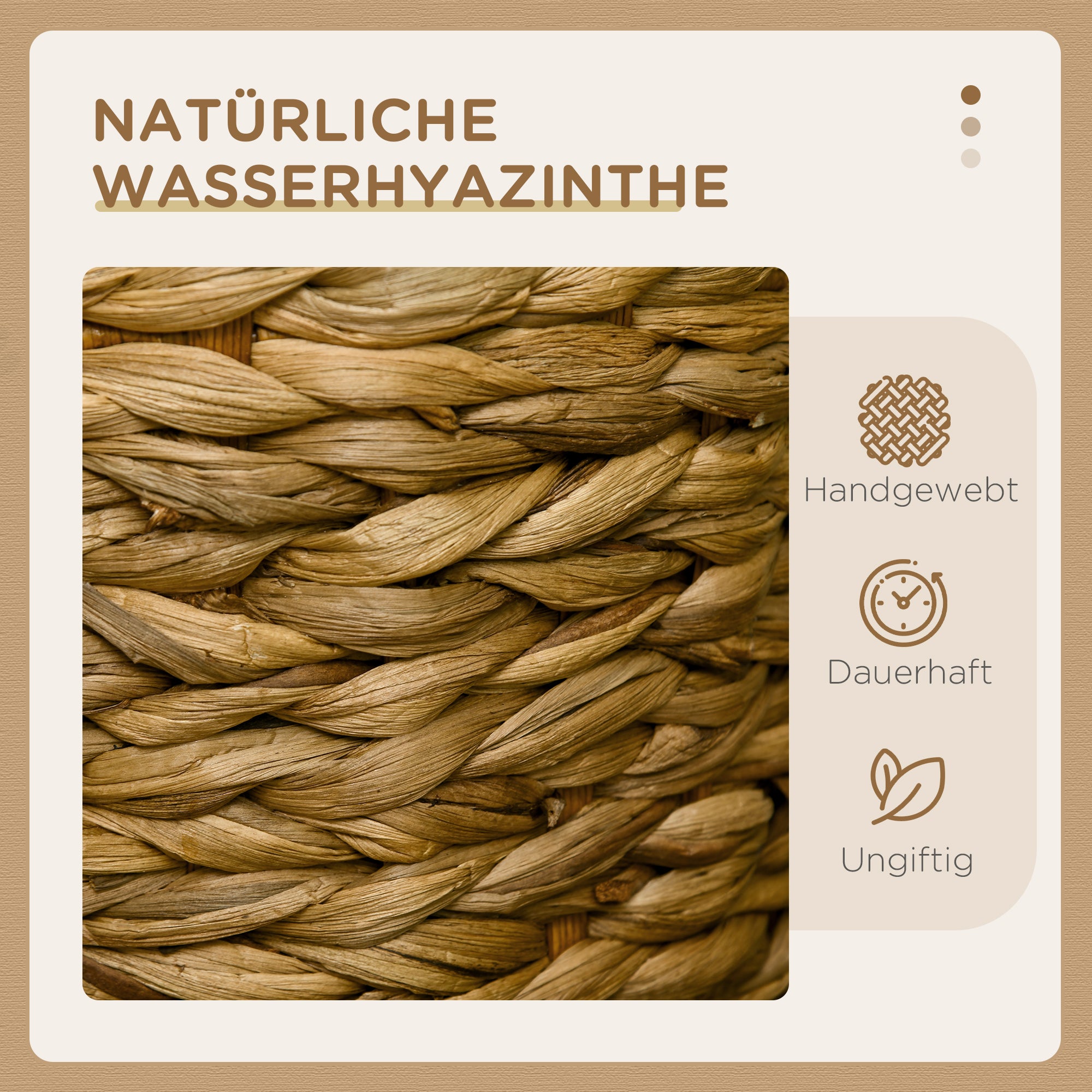 PawHut Kratztonne, 47 cm, 2 Höhlen, Kissen, Kratzbaum mit Katzenbett, Katzenturm aus Wasserhyazinthe, Hellbraun