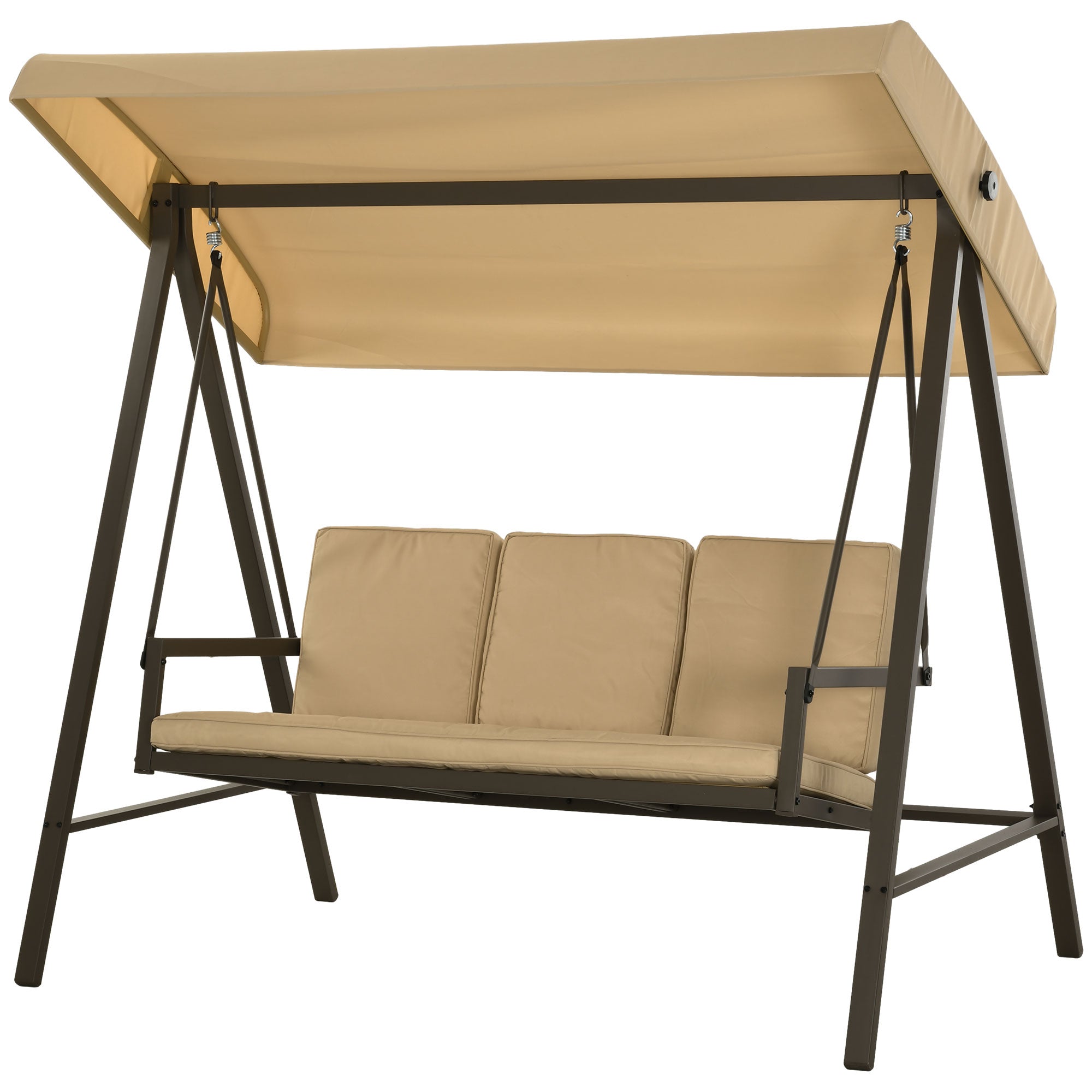 Outsunny 3-Sitzer Hollywoodschaukel Beige