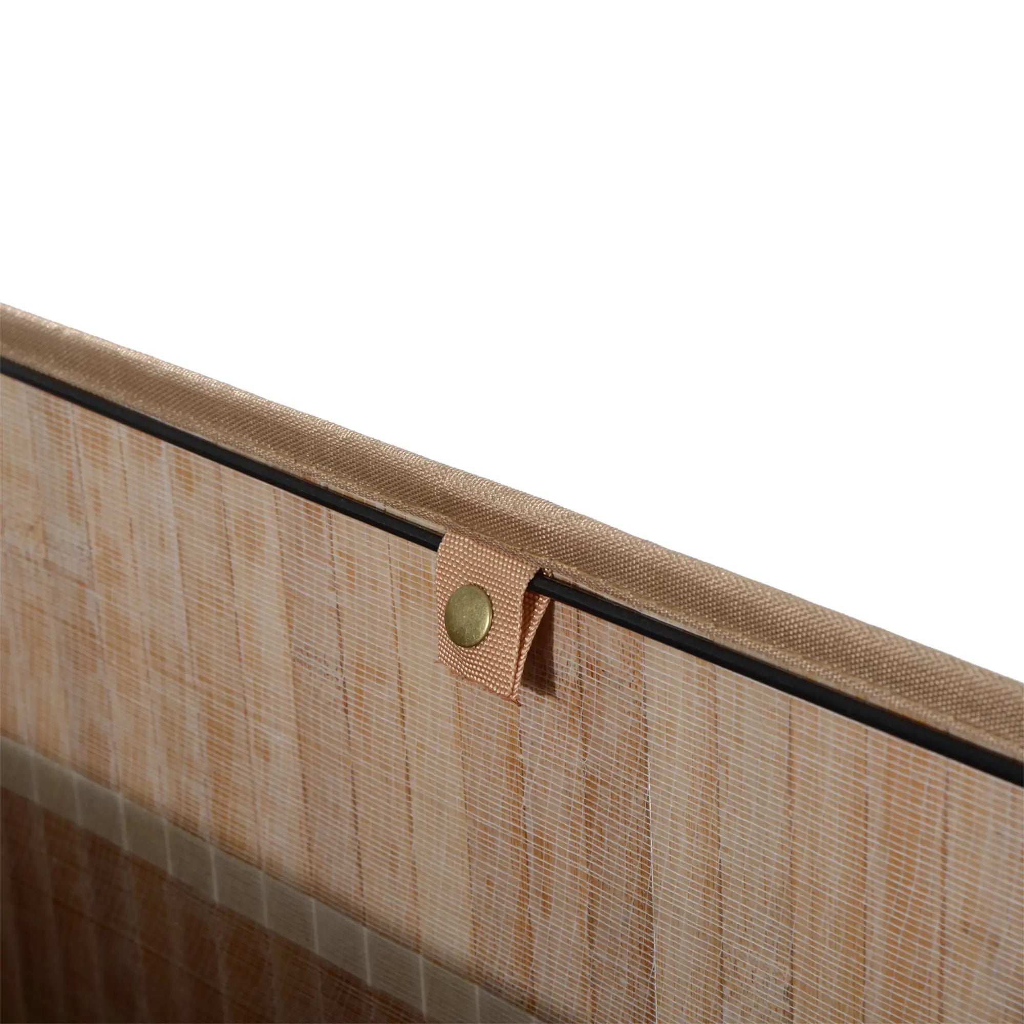 HOMCOM Bambus Wäschekorb mit Deckel 100 L Wäschesammler mit PU-Griffen, Wäschesack aus Segeltuch, Laundry Baskets Wäschesortierer für Waschküche Schlafzimmer Badezimmer Natur