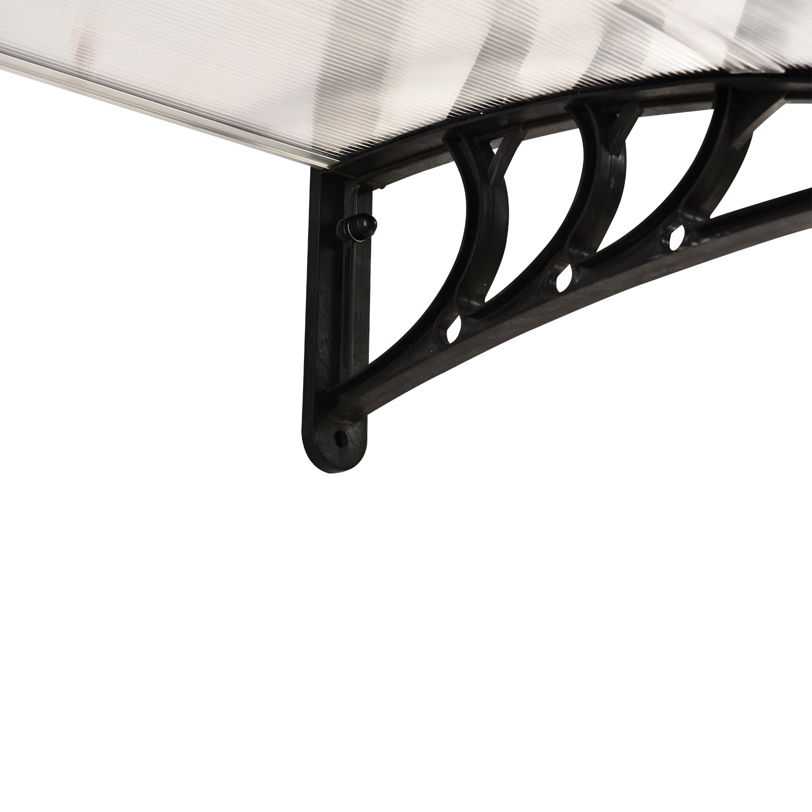 Outsunny Vordach Haustürvordach 75 x 100 cm Pultvordach Überdachung Polycarbonat Weiß