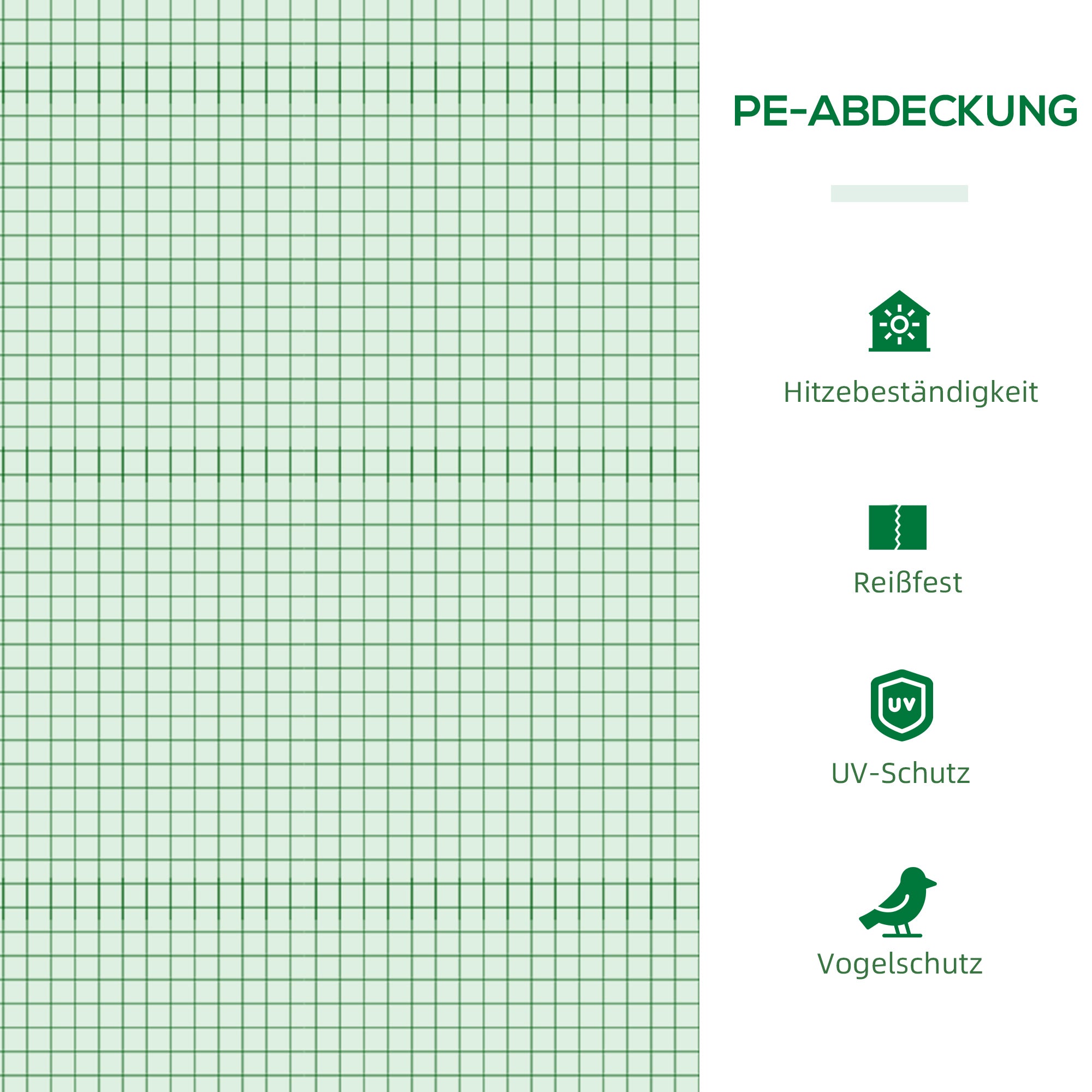 Outsunny Foliegewächshaus mit Fenster Treibhaus Tomatenhaus Frühbeet 180 x 90 x 70 cm Grün
