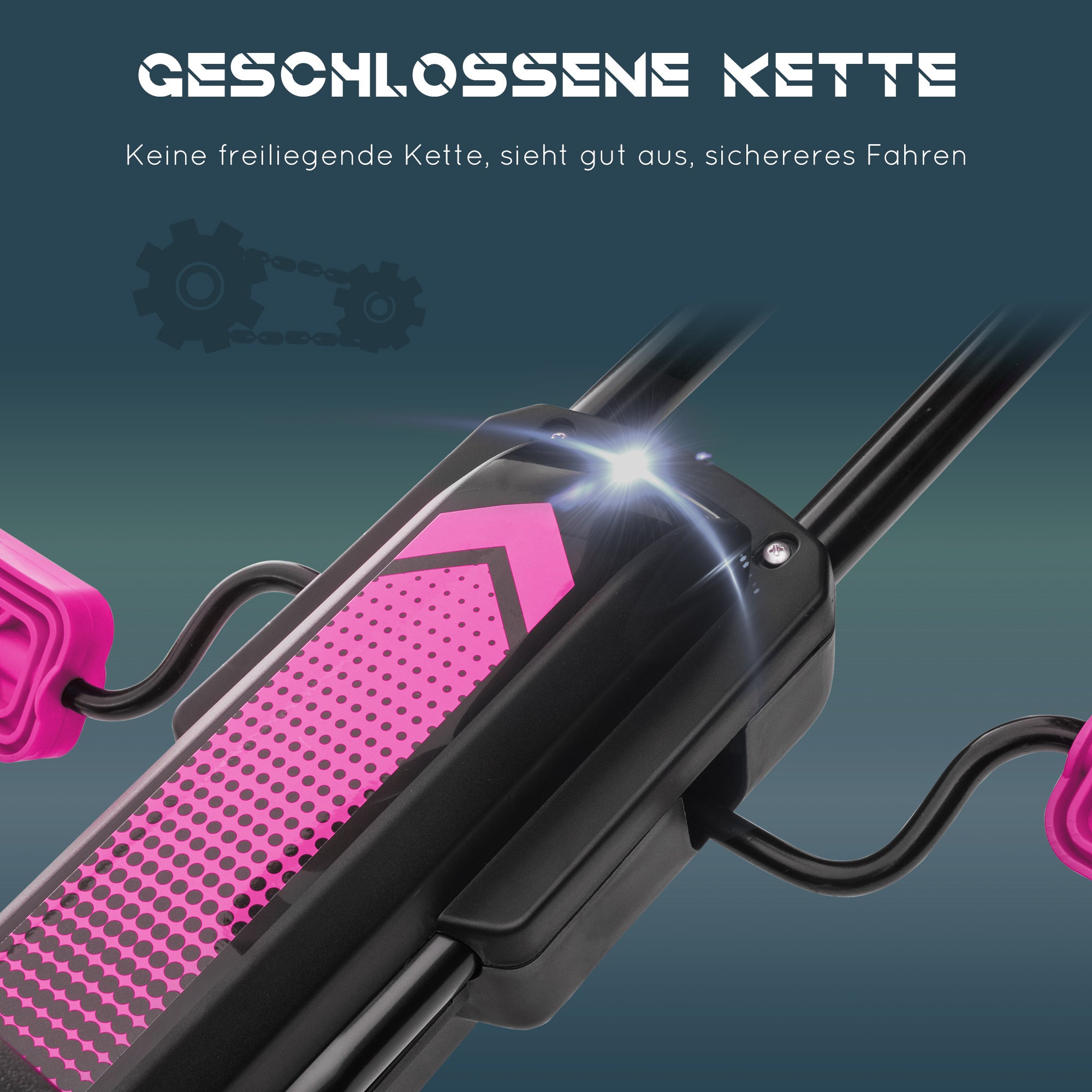 HOMCOM Kinder-Gokart, mit Pedalen, verstellbarem Sitz, In- und Outdoor, ab 5 Jahren, Rosa+Schwarz, 121 x 58 x 61 cm