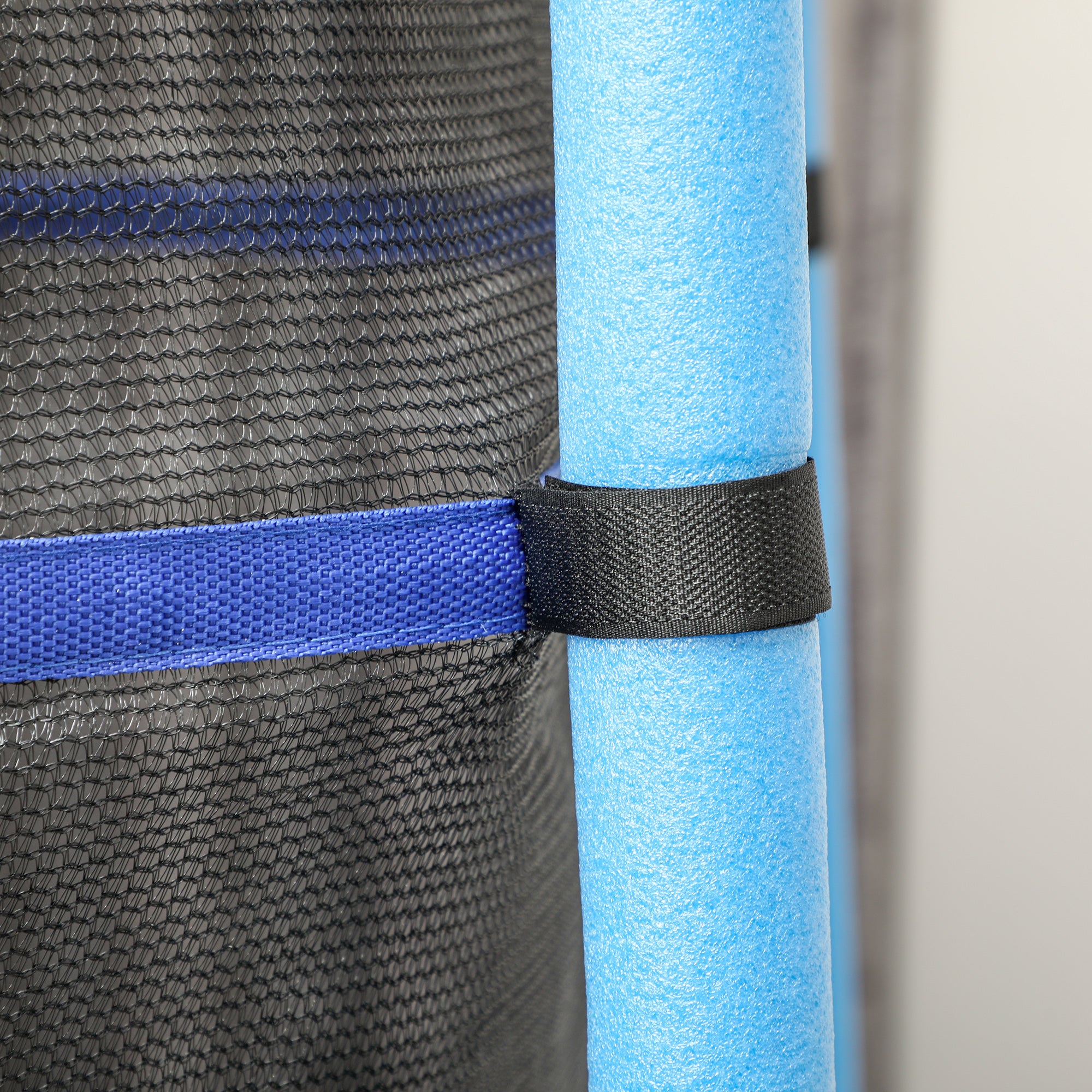 HOMCOM Trampolin für Kinder, Ø163 cm, mit Sicherheitsnetz, In- und Outdoor, Belastung bis 50 kg, Stahl, Kunststoff, Blau