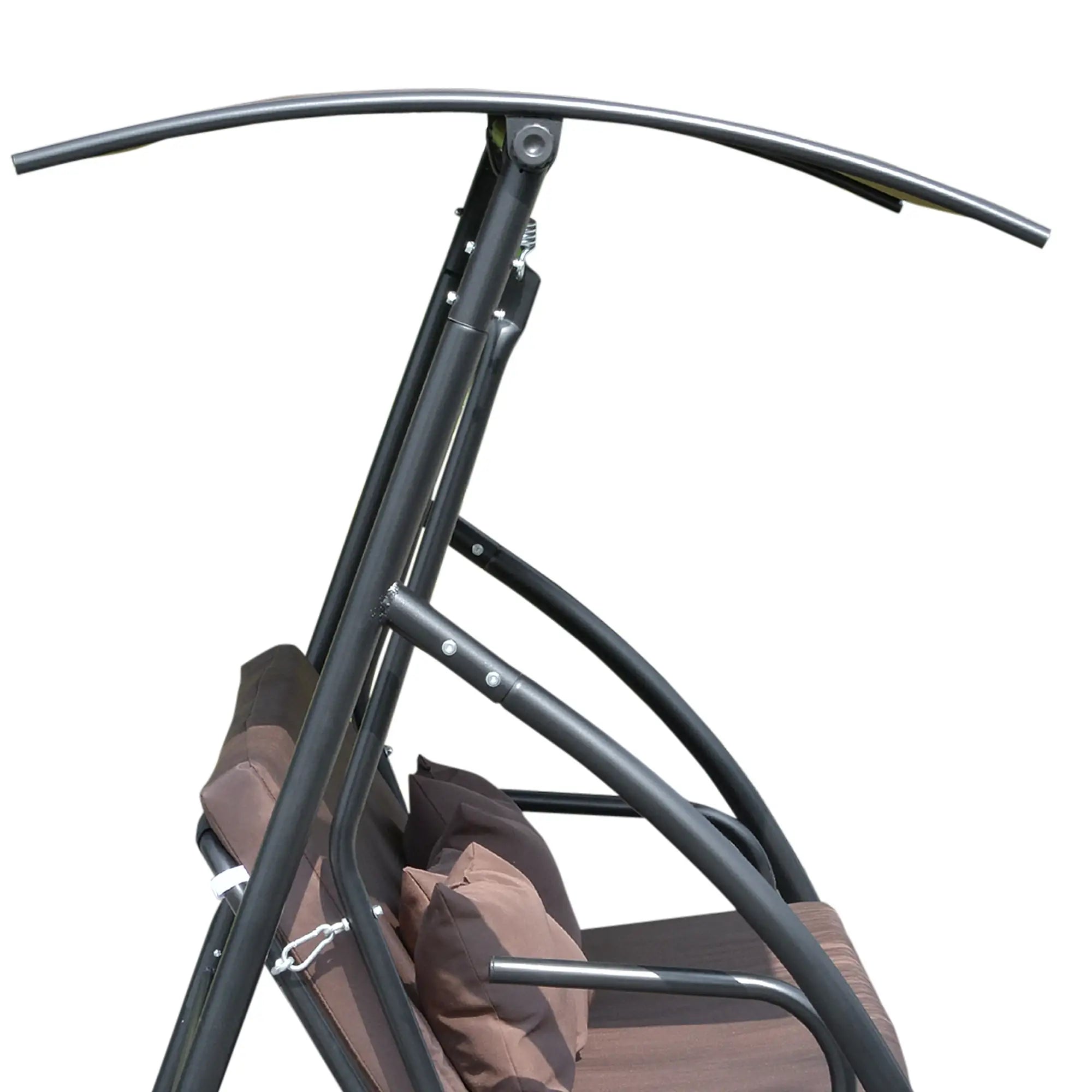 Outsunny Hollywoodschaukel 3-Sitzer Liegefunktion Sonnendach