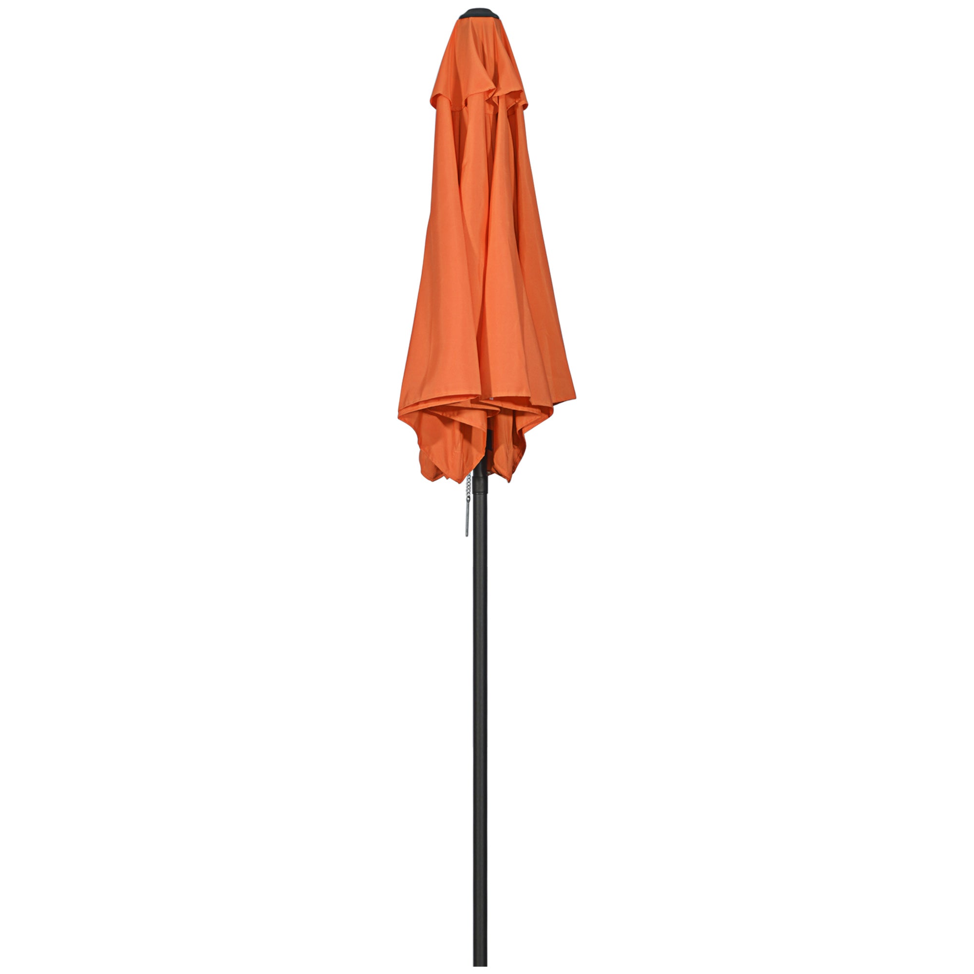 Outsunny Sonnenschirm Ø196 cm, sechseckig Balkonschirm für Strand Balkon Garten, Orange