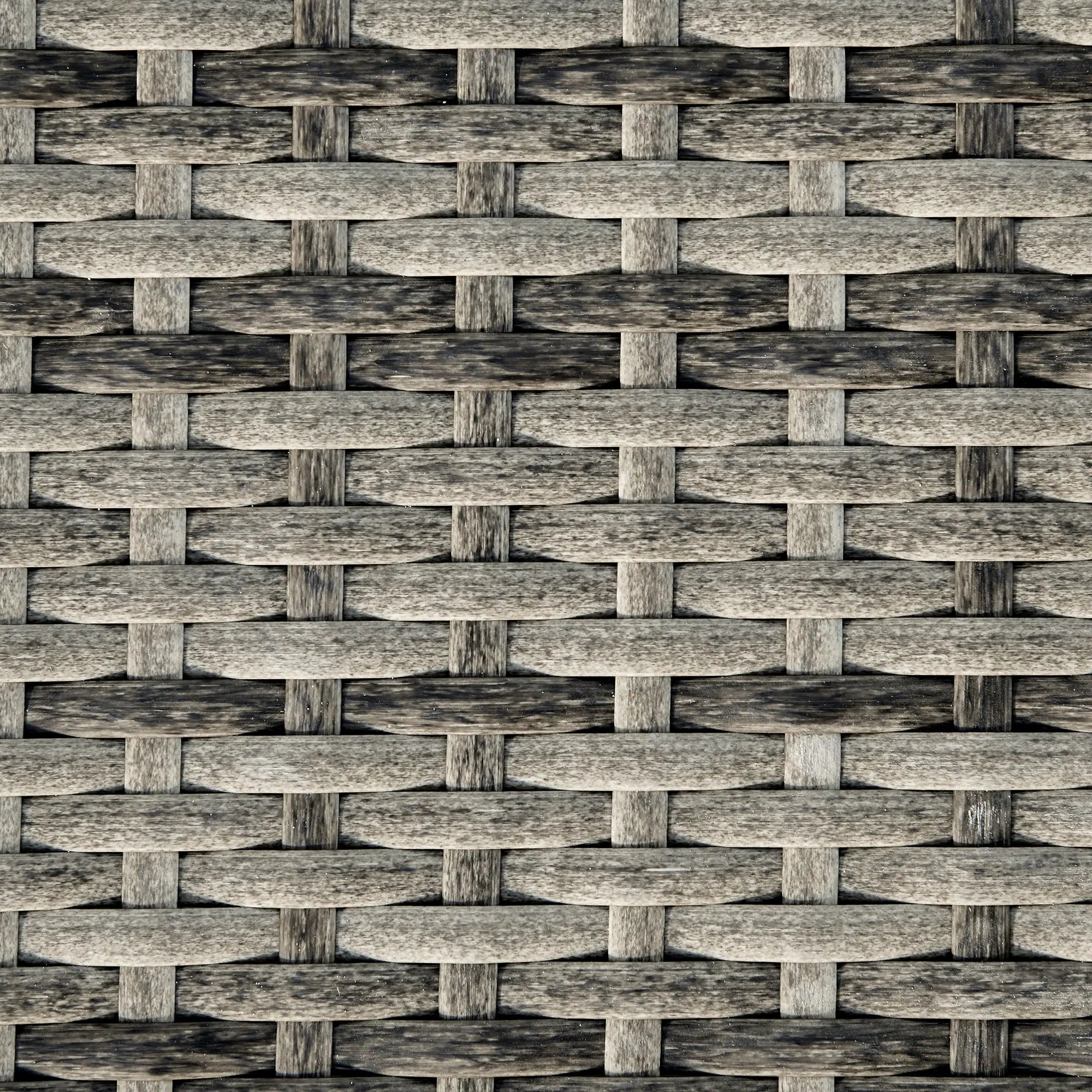 Outsunny Sonnenliege Polyrattan verstellbar mit Rollen grau