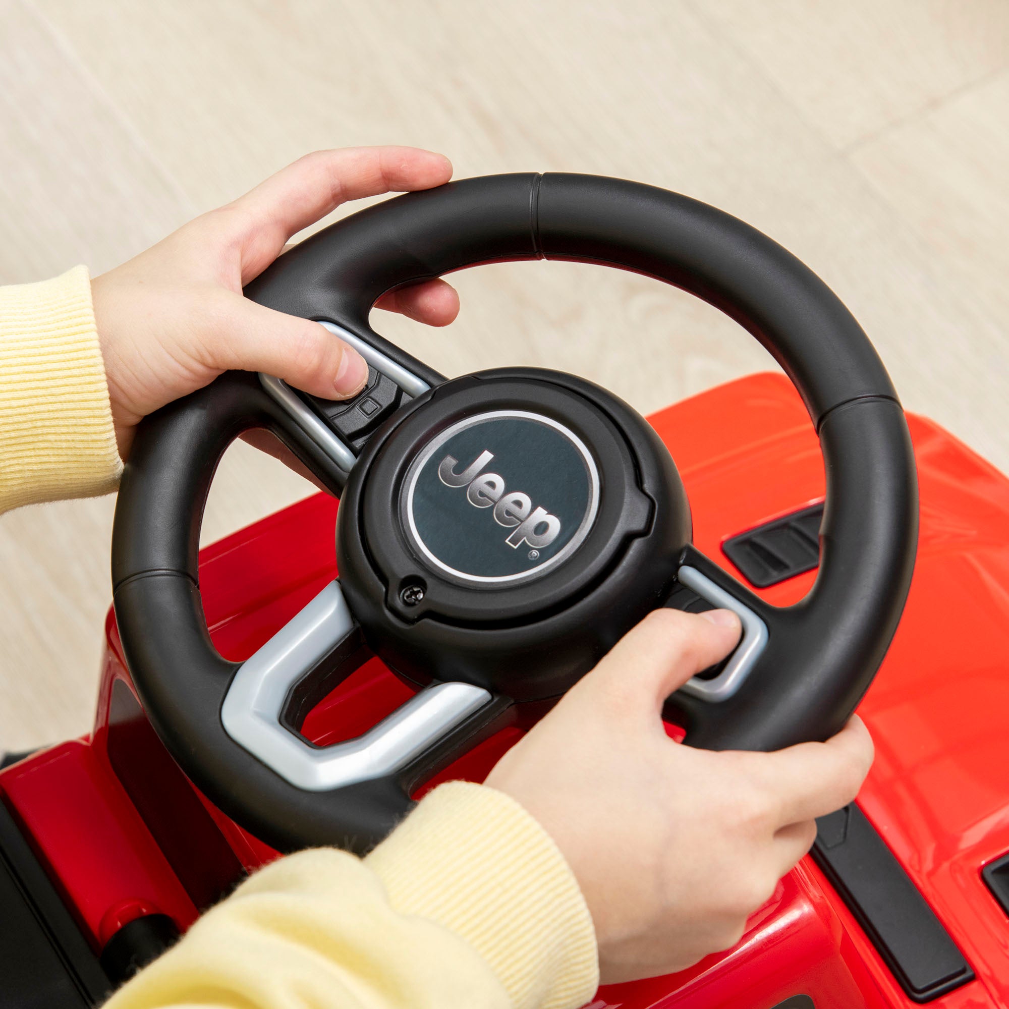 AIYAPLAY Rutschauto, mit Hupe, Kippschutz, Stauraum, Scheinwerfern, rot, 63,5 x 29 x 42 cm