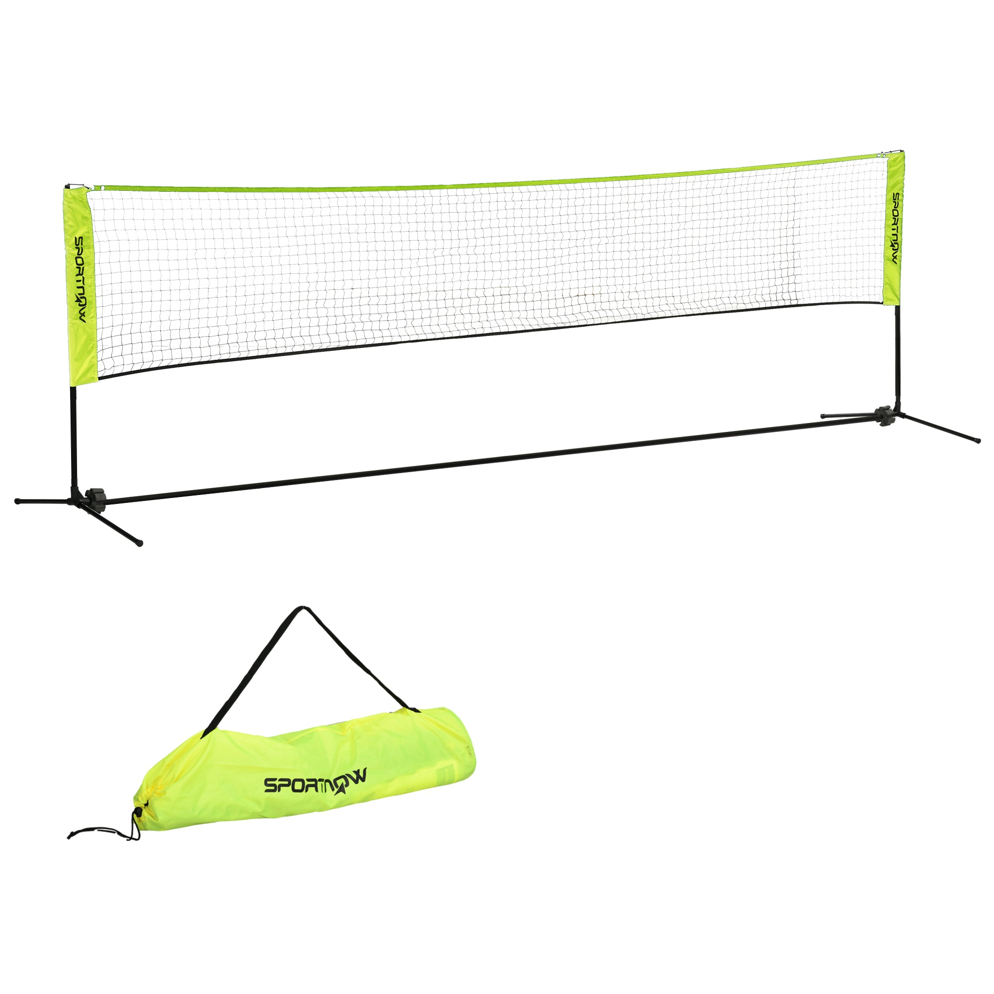 SPORTNOW Badmintonnetz höhenverstellbar 107-155 cm, für Badminton, Tennis, Pickleball, Volleyball, inkl. Tasche