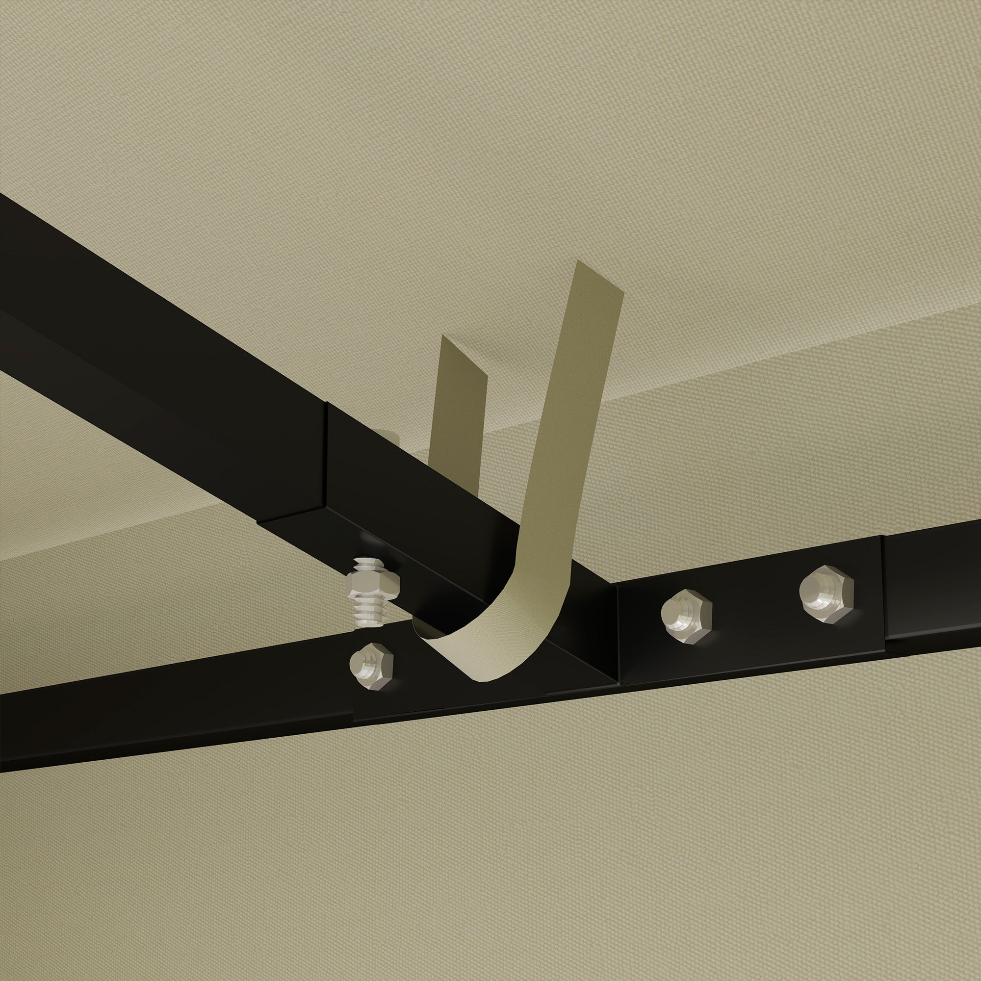 Outsunny 3 x 3 m Ersatzplane für Pavillon, Plane für Garten-Pavillon, mit Wasserablauföffnungen, UPF30+, Cremeweiß