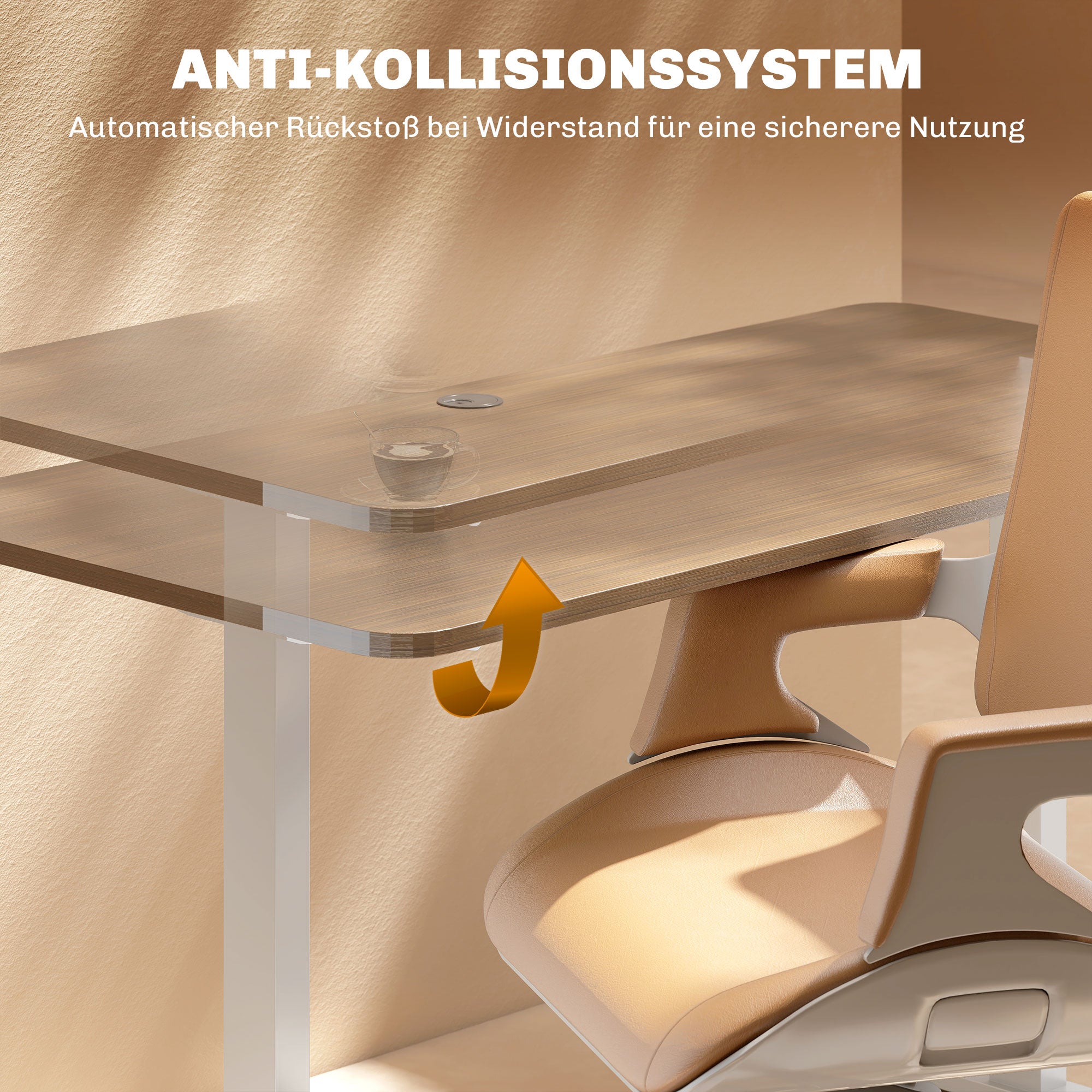 HOMCOM Elektrisches Schreibtischgestell, höhenverstellbar, mit Speicherfunktion, Stahl, Weiß