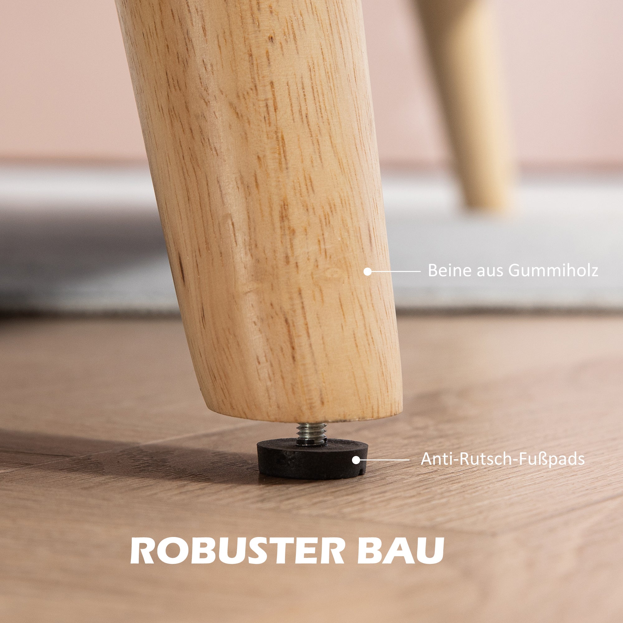 HOMCOM Zweisitzer-Sofa, komfortabel, 134x71x82 cm, Beige