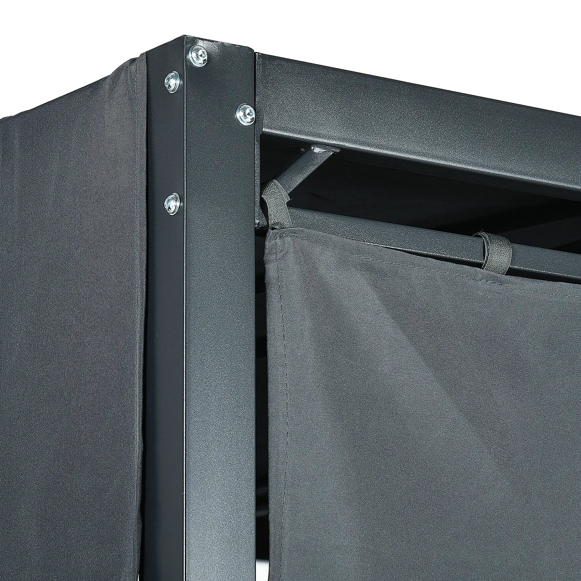 Outsunny Hollywoodschaukel Outdoor 3-in-1 mit Baldachin & Sichtschutz