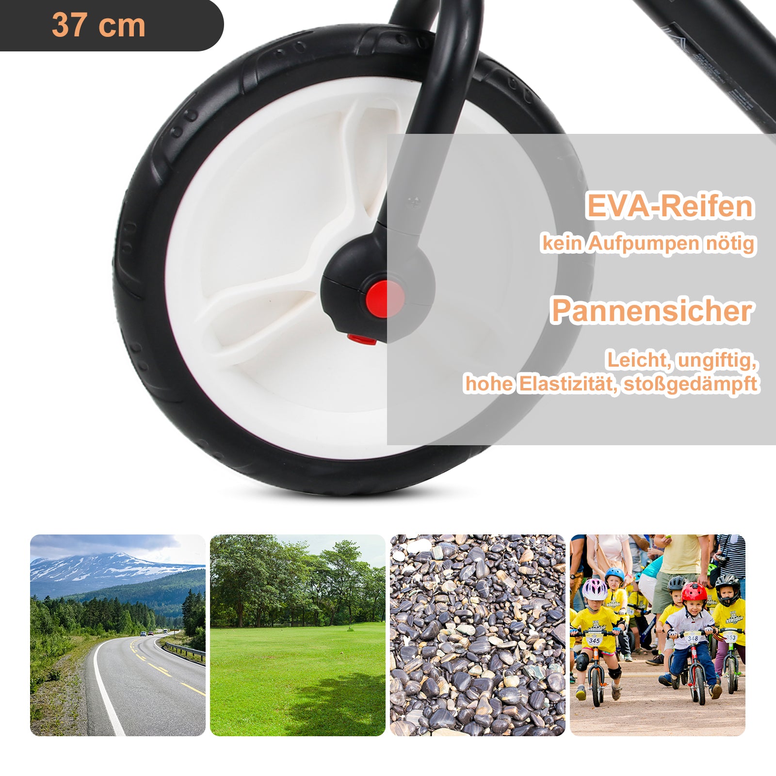 HOMCOM Kinder Laufrad, Lauflernrad, Kinderfahrrad, 2-in-1, Kinderrad mit Stützrädern und Pedalen, 2-5 Jahre, Sitzhöhenverstellbar, PP, Schwarz, 85 x B36 x H54 cm