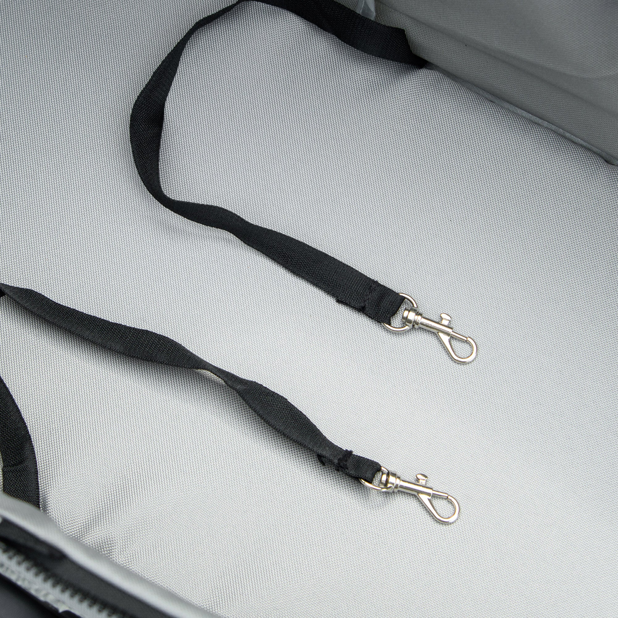 PawHut Hundebuggy Hundewagen bis 4 kg Klappbar Netzfenster Bodenkorb Becherhalter abnehmbares Dach grau 67 x 45 x 96 cm