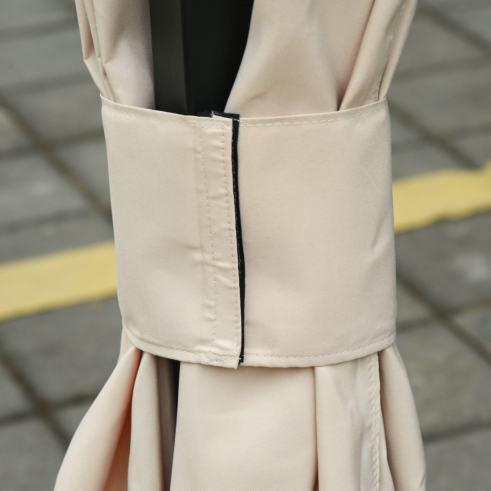 Outsunny Seitenwand 4er Set für 3x4m Pavillon Seitenteile mit Haken 352 x 205 cm Wasserdicht stabil winterfest Seitenteil Seitenwände für Partyzelt Gartenpavillon Beige