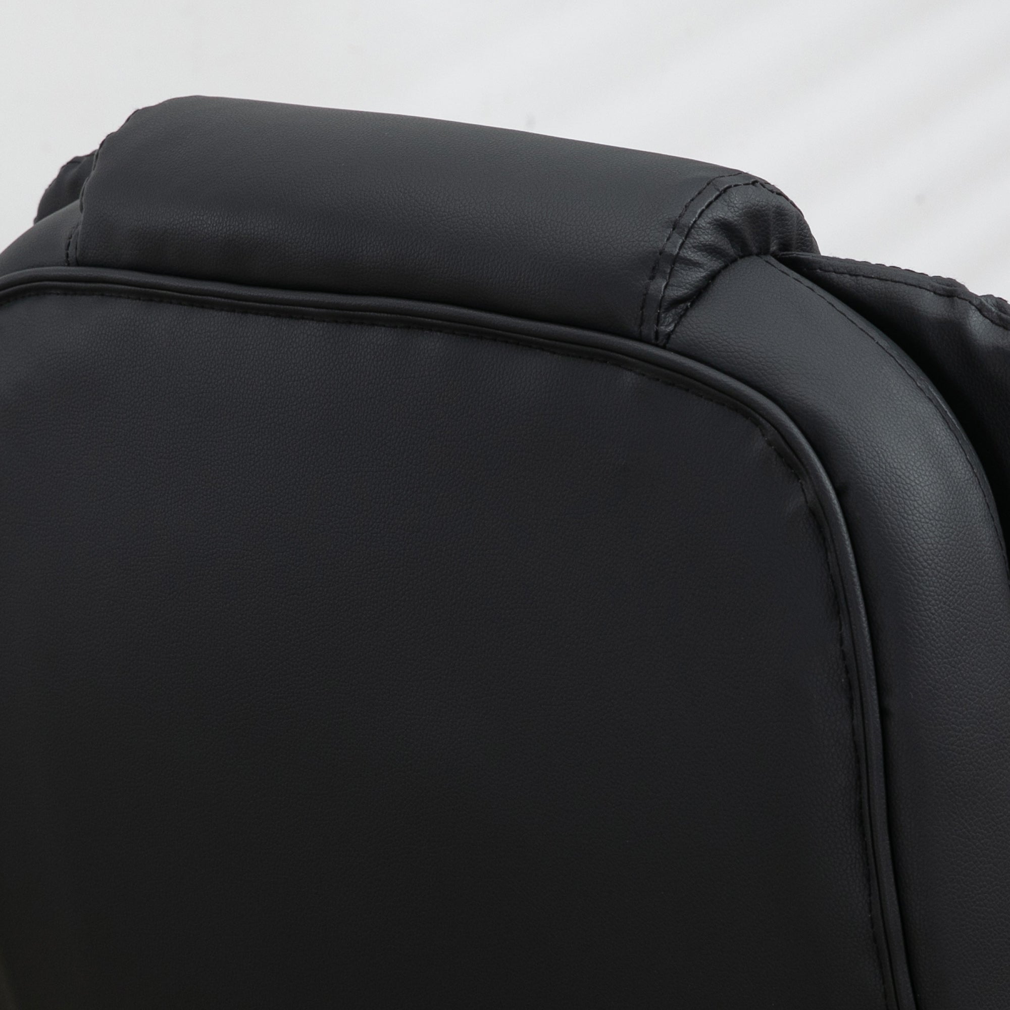 HOMCOM Massagesessel Bürostuhl, Chefsessel mit 6-Punkt-Vibrationsmassage und Wärmefunktion, drehbar Gaming-Stuhl, Kunstleder, 70 x 70 x 111–121 cm, Schwarz