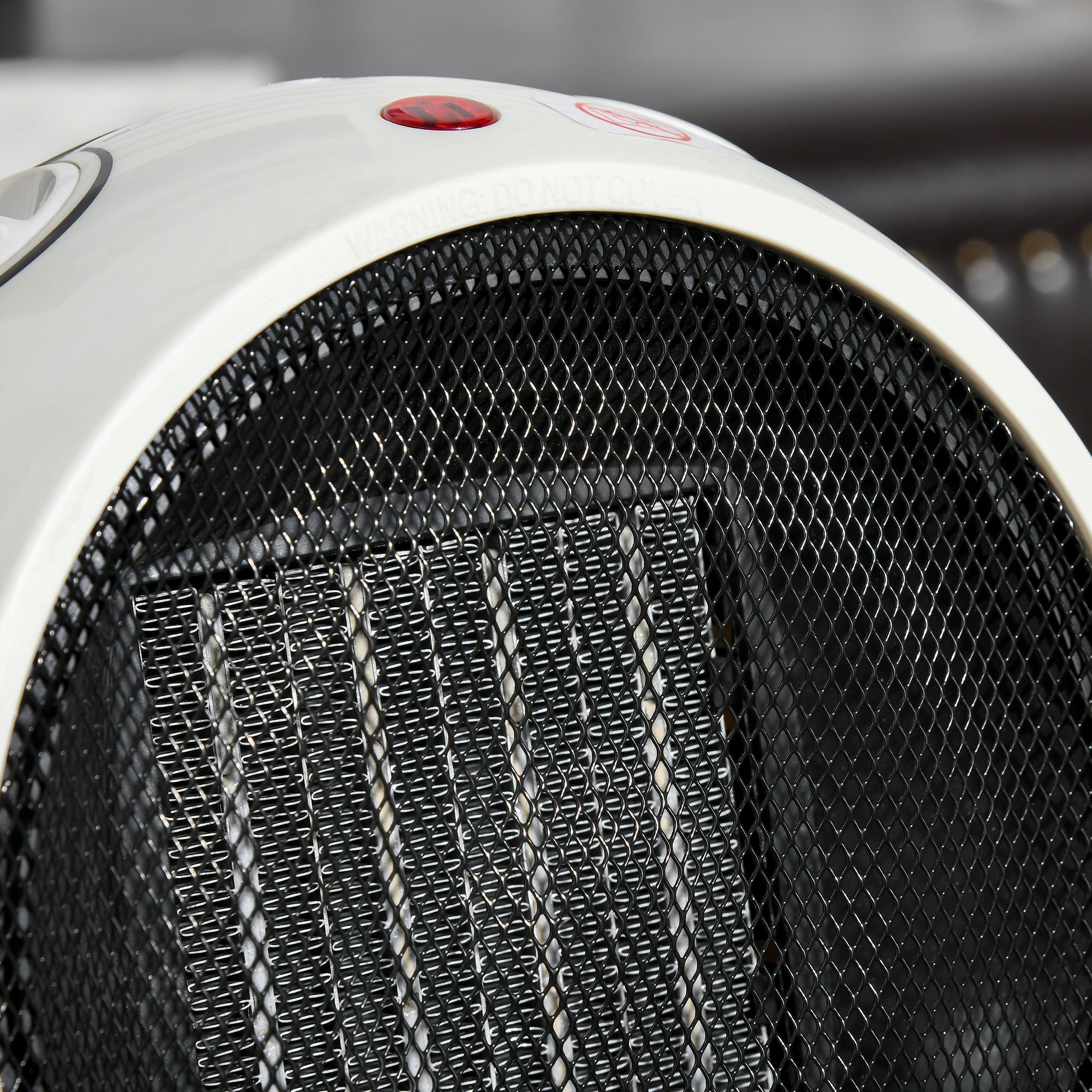 HOMCOM Heizlüfter Heizgerät Elektroheizer Heizer Heizung Wärme 900W/1500W PP-Kunststoff Weiß+Schwarz 22 x 18,5 x 21 cm