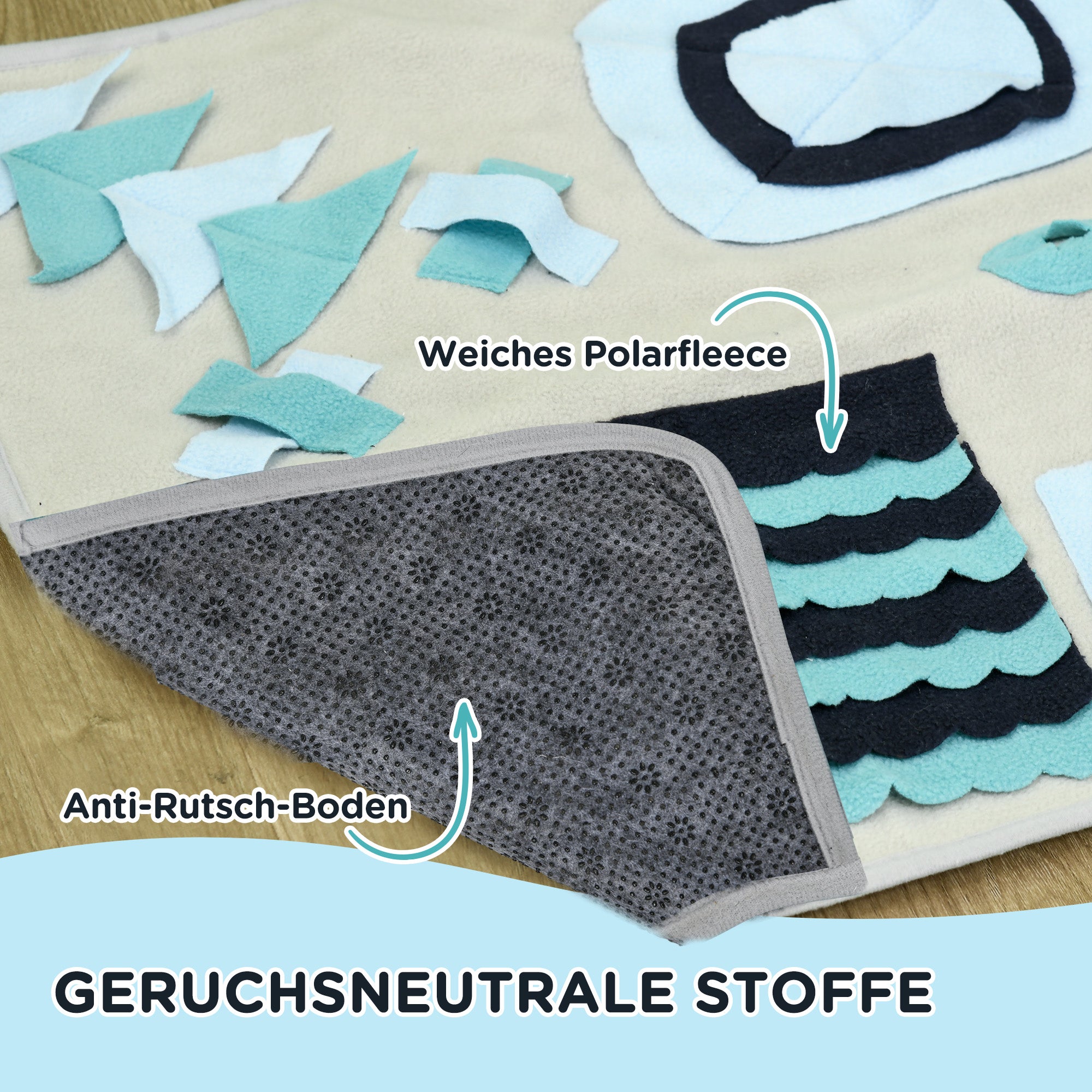 PawHut Hundedecke, komfortabel, dekorative Elemente, 74x50x5cm, Mehrfarbig